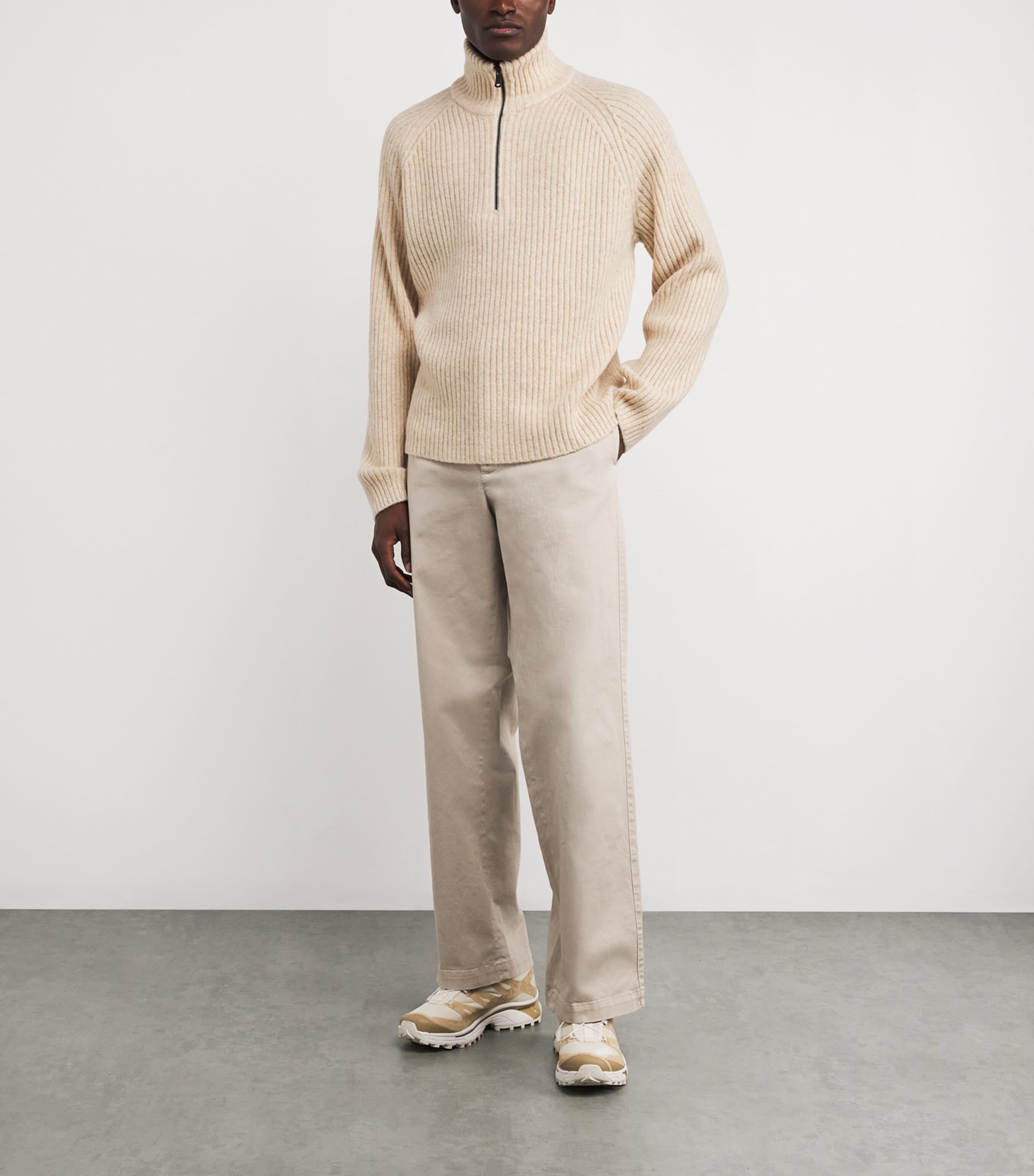 Wool-Blend Victor Sweater MOONBEAM MELANGE Image 2