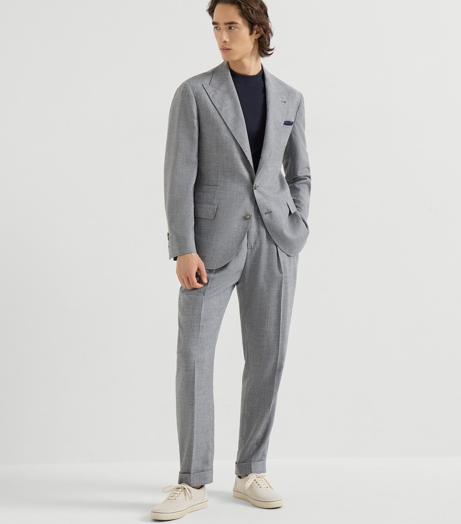 Wool-Silk-Linen 2-Piece Suit C002 Image 4