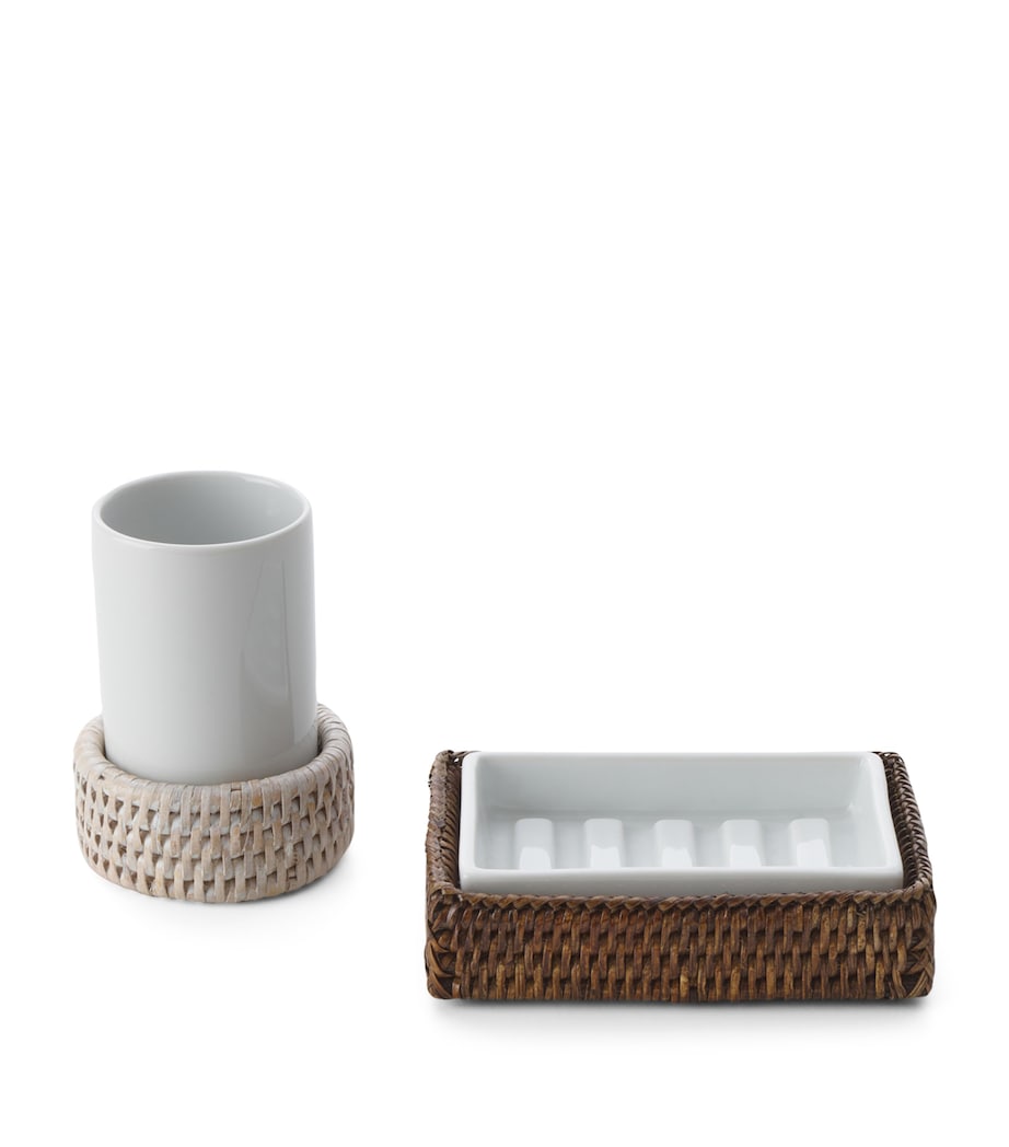 Decor Walther Rattan Basket Soap Dish (13.5cm) Rattan Light Image 2