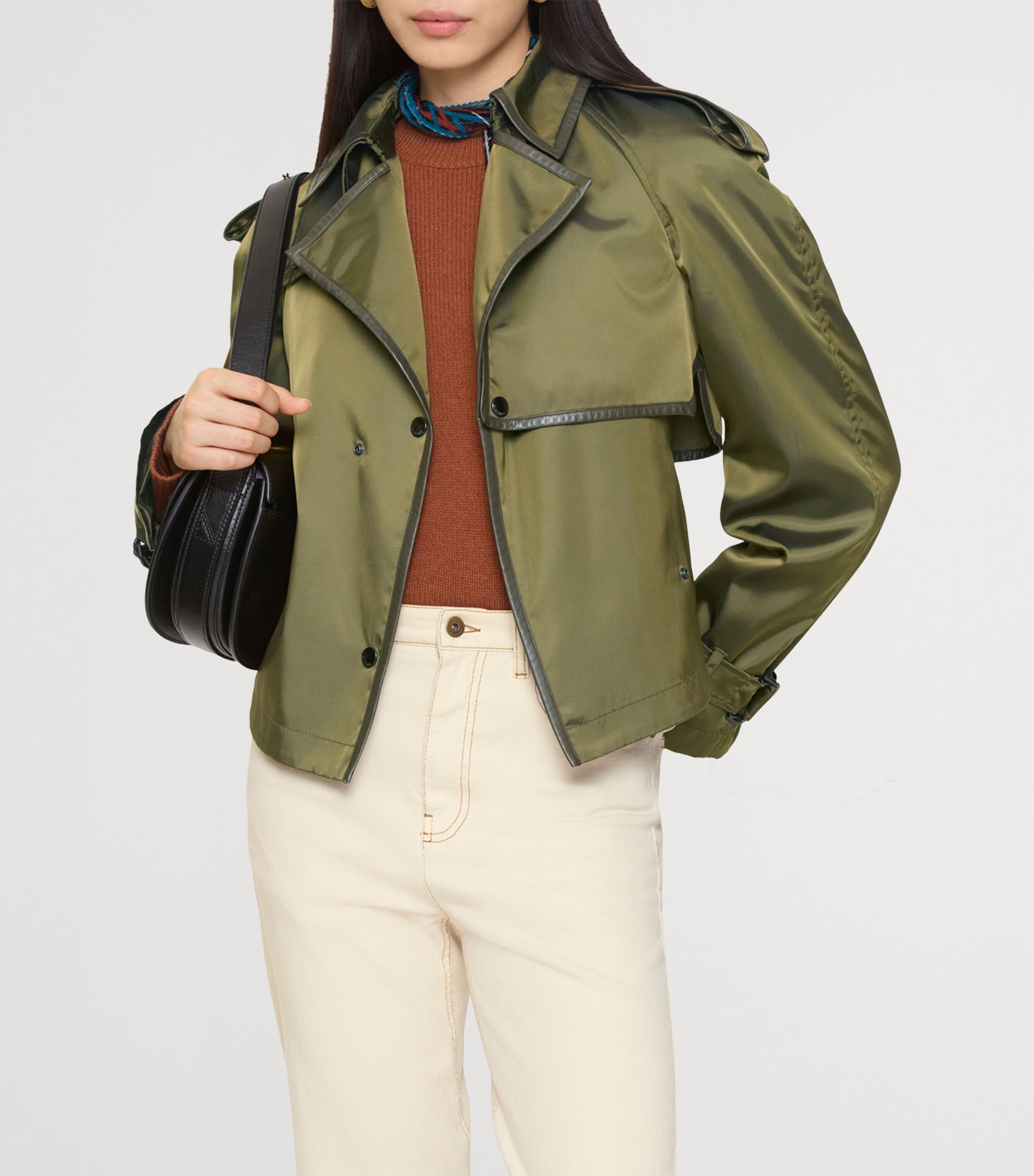 Slim Trench Jacket TENT GREEN Image 2