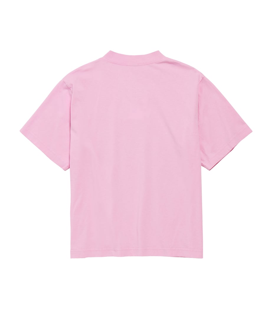 Balenciaga Womens Cotton Bow Print T-Shirt Image 2