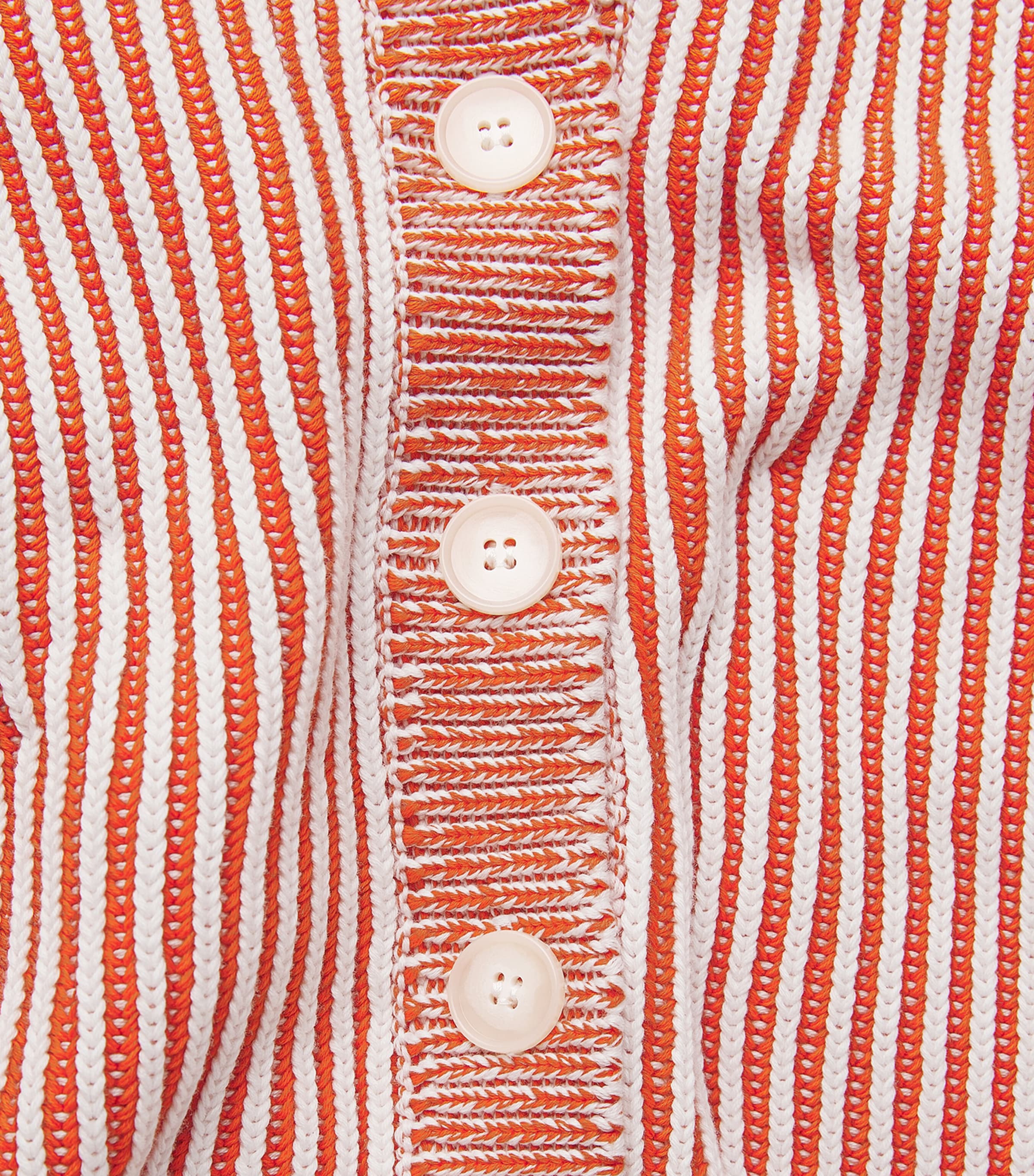 ME+EM Womens Organic Cotton Ribbed Cardigan Nectarine Orange Image 6