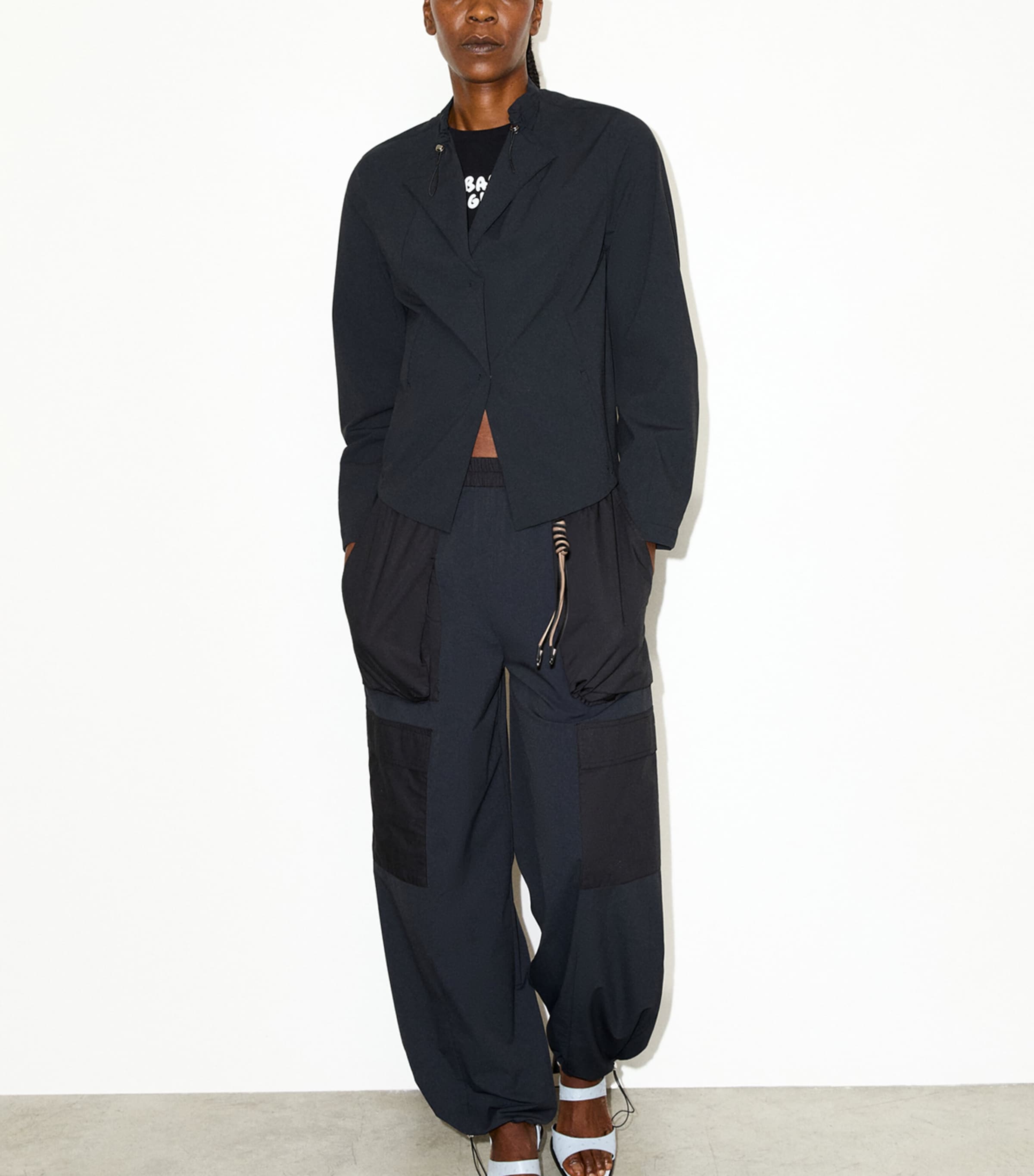MAX&Co. Womens Technical Jersey Trousers Black Image 2