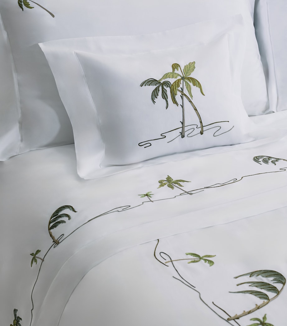 Loretta Caponi Garden of Eden Super King Flat Sheet (270cm x 300cm) White Image 3