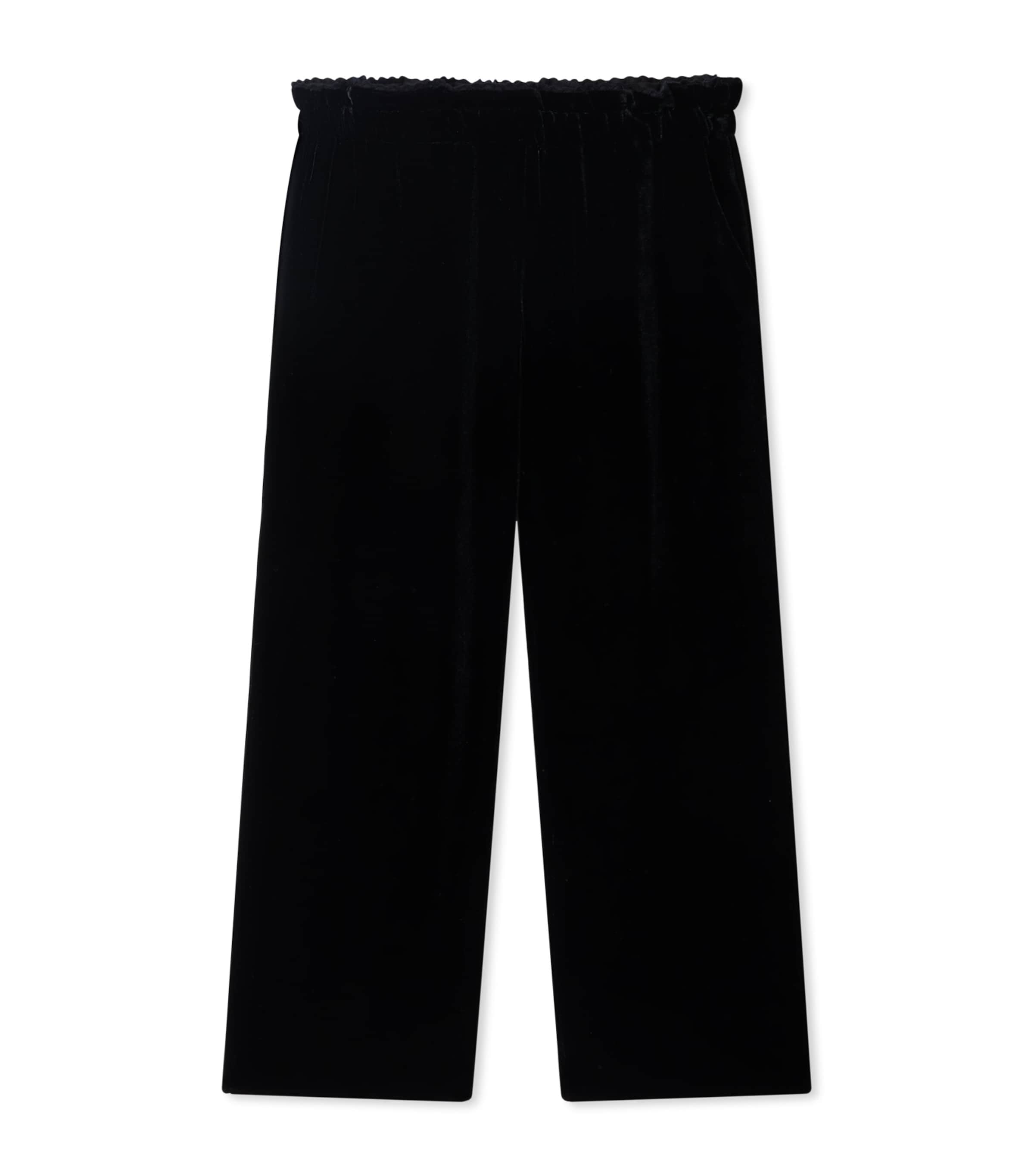 Bonpoint Velvet Wide-leg Trousers In Black