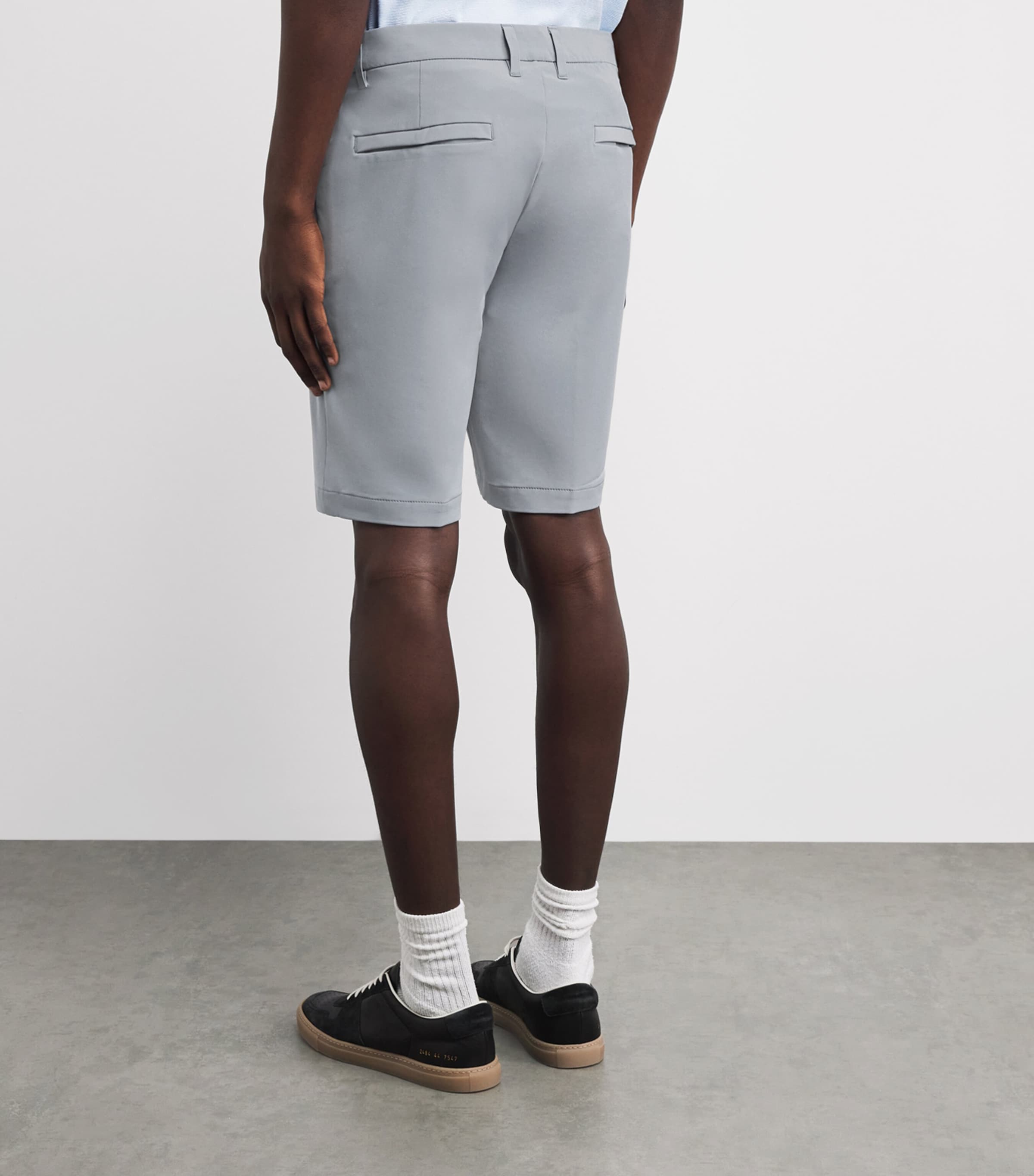 BOSS Mens Commuter Slim Shorts Dark Grey Image 5