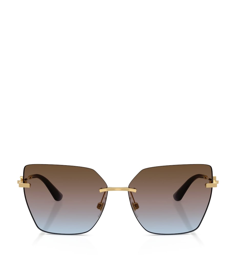 Dolce&Gabbana Metal Cat Eye Sunglasses Gold Image 1