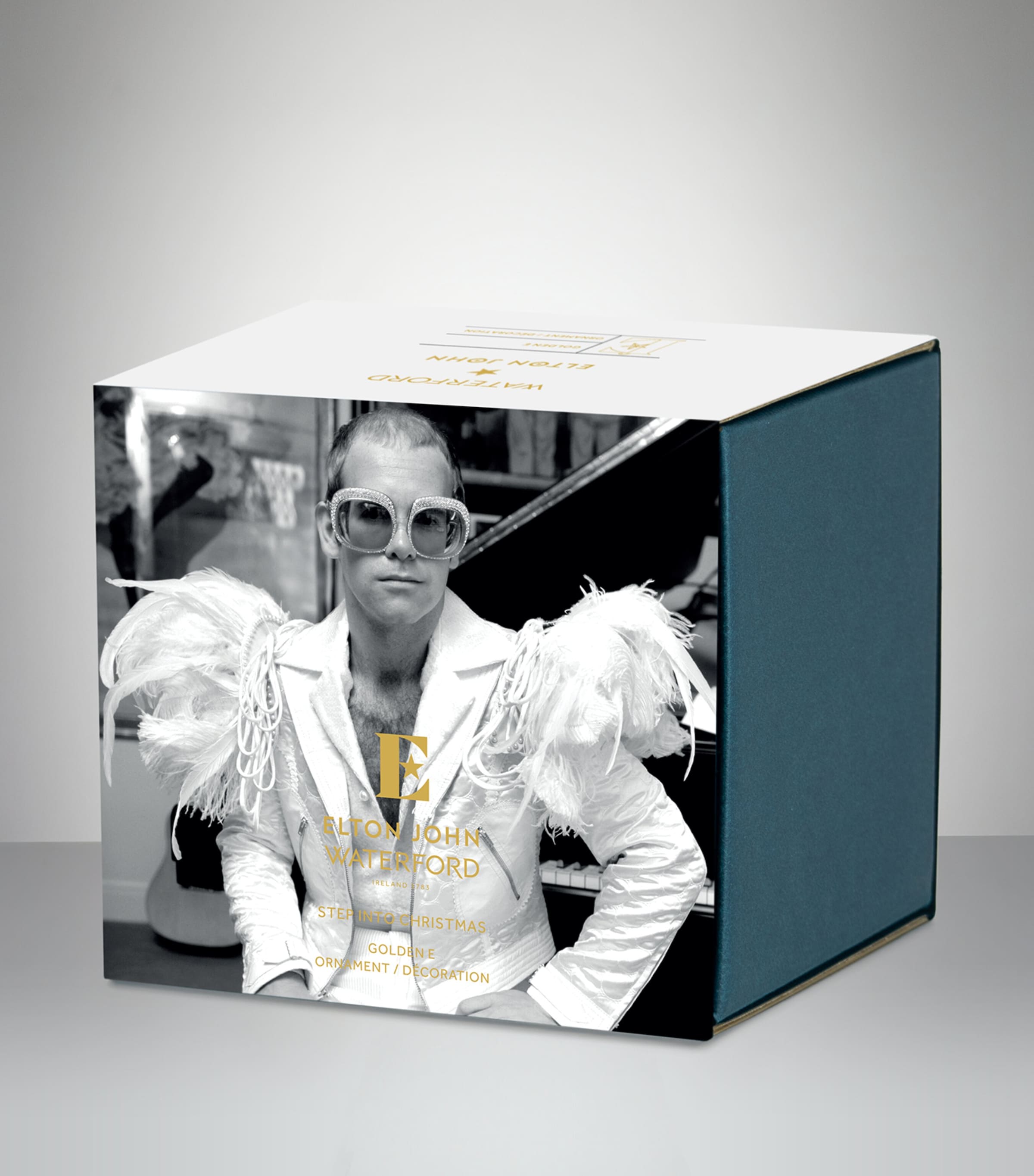 x Elton John 'E' Christmas Tree Decoration GOLD Image 6
