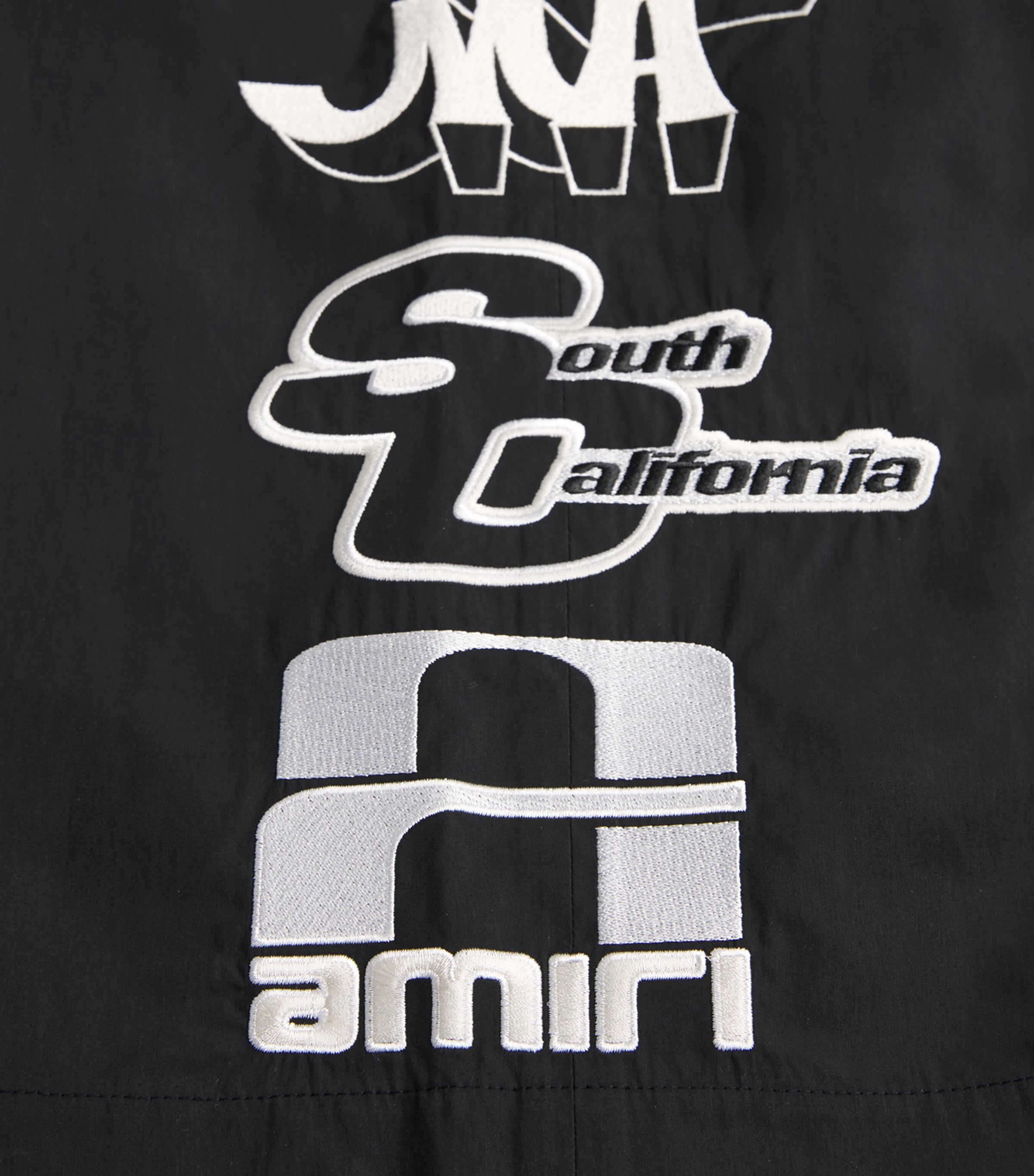 AMIRI Mens Sporty Embroidered Logo Shorts Black Image 6