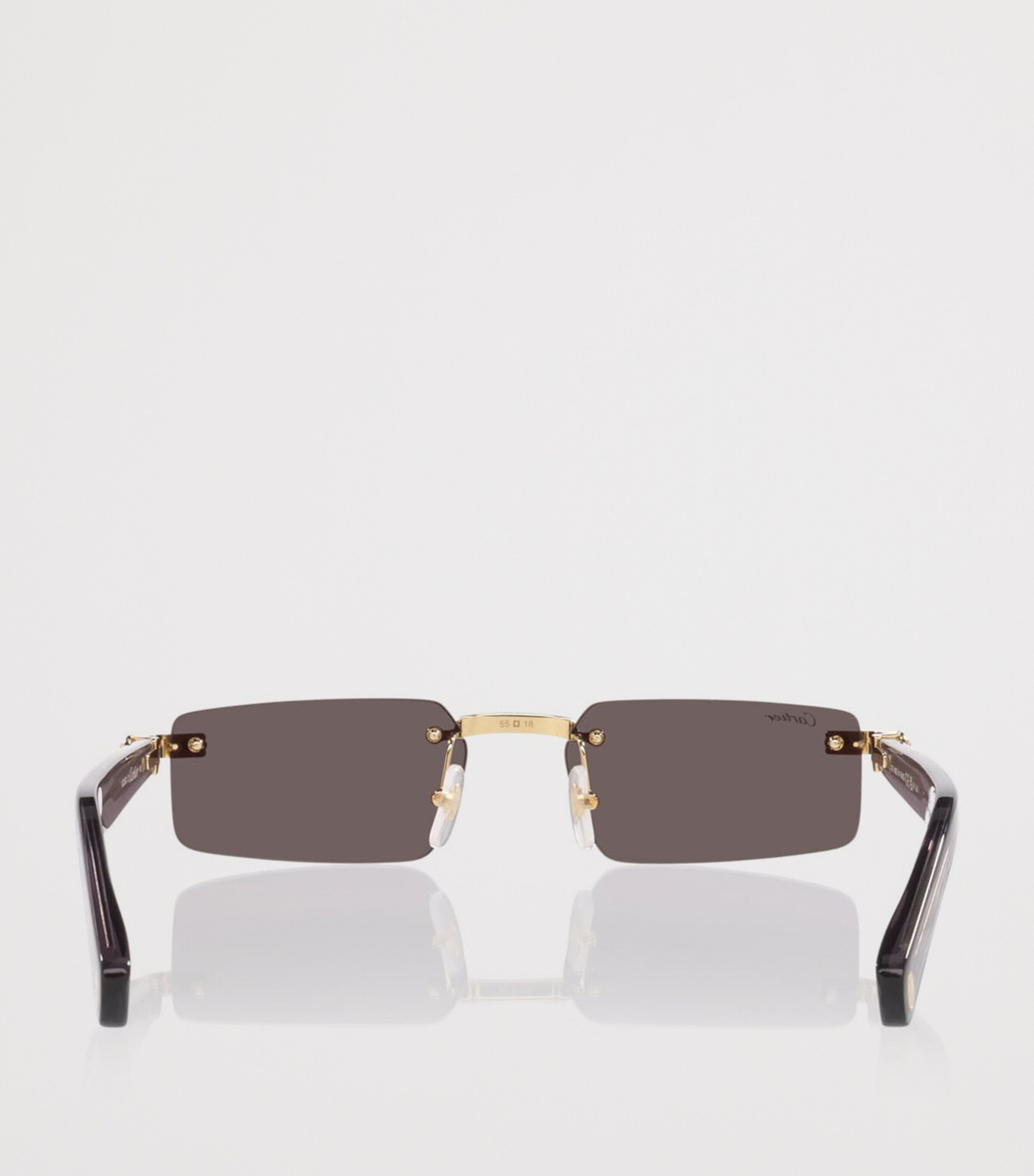 Cartier Narrow Rectangle Sunglasses Gold Image 4