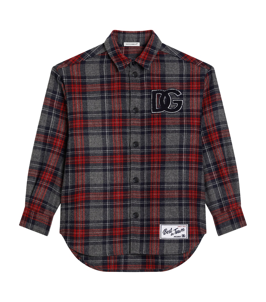 Plaid Logo Shirt (8-12 Years) S8100-CHECK-TAR Image 1