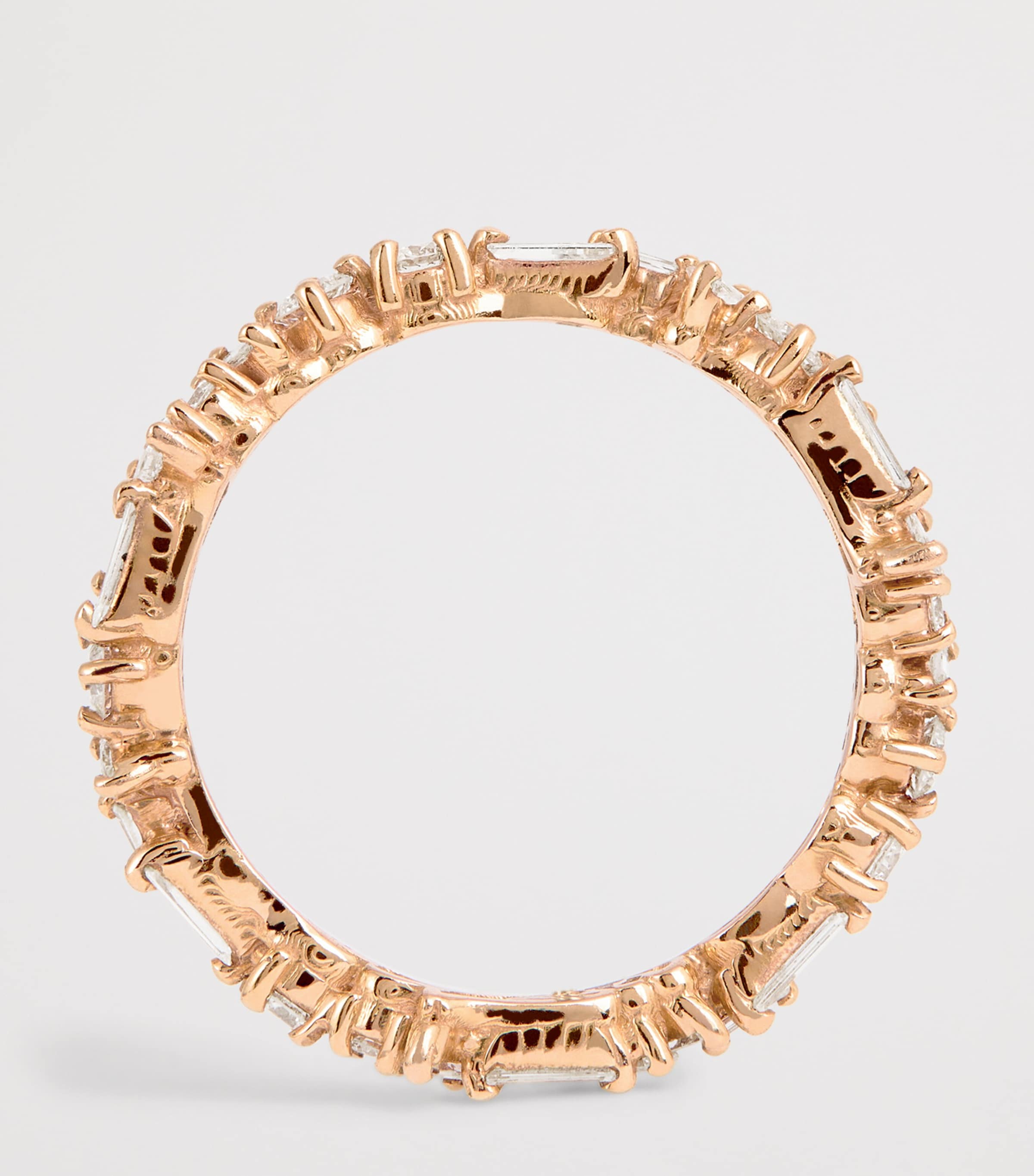 Rose Gold and Diamond Classic Eternity Ring 18K RG/WD Image 3