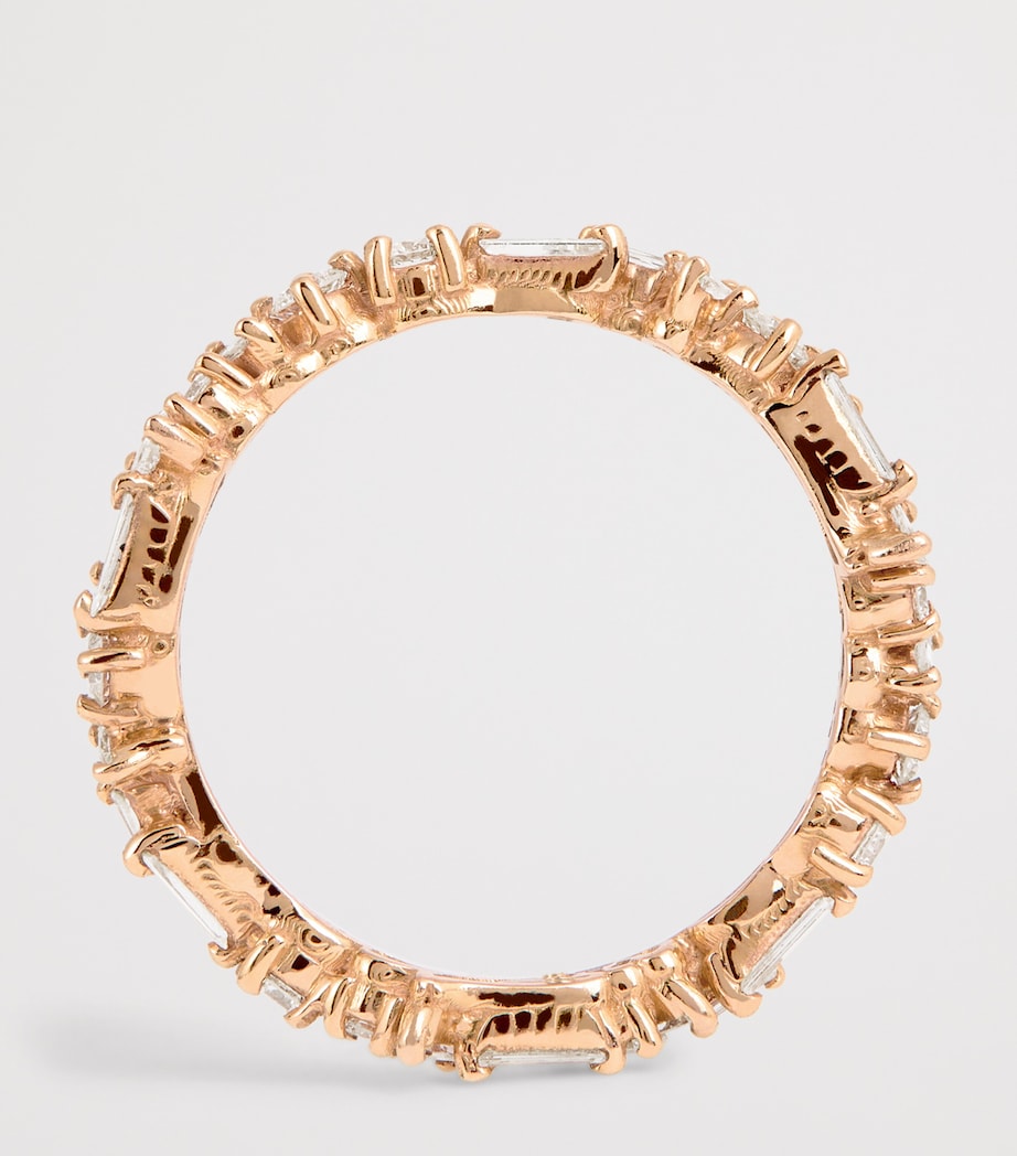 Rose Gold and Diamond Classic Eternity Ring 18K RG/WD Image 3