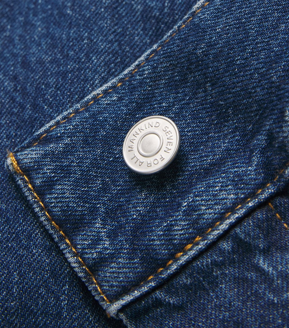 Studded Denim Jacket U71BL LE BLUE Image 5