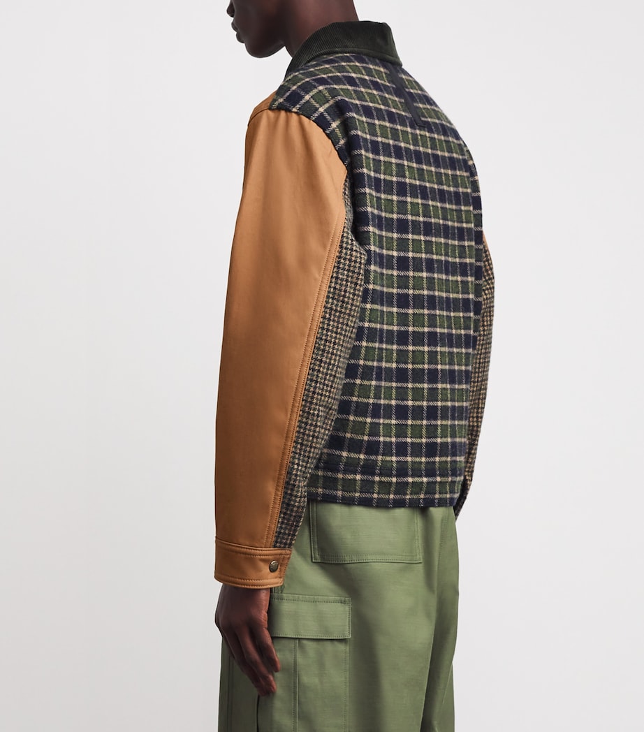 x Filson Cotton-Wool Check Utility Jacket BEIGE X NVY/GRN Image 4
