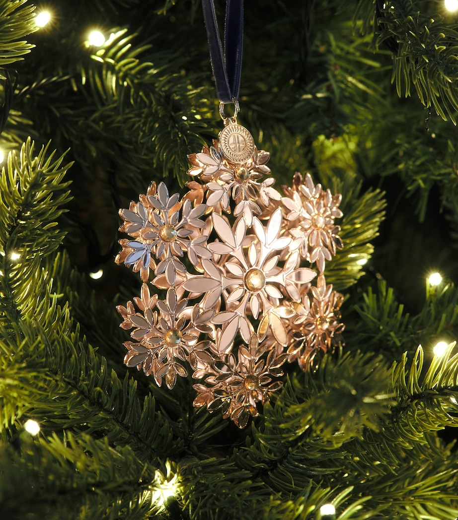 Harrods Snowflake Tree Decoration Gold Image 3