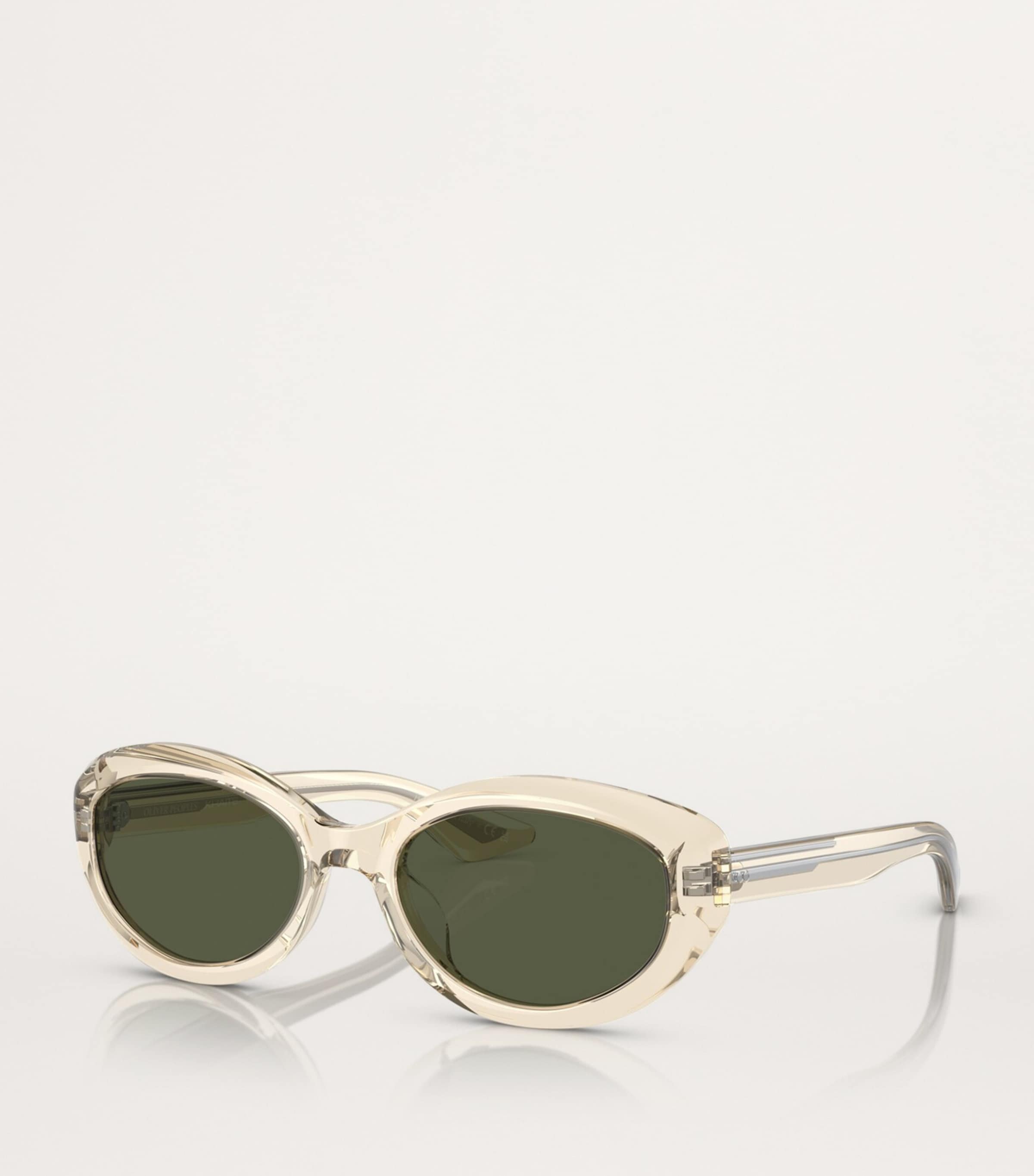 Oliver Peoples Beige x KHAITE Acetate 1969C Sunglasses | Harrods UK