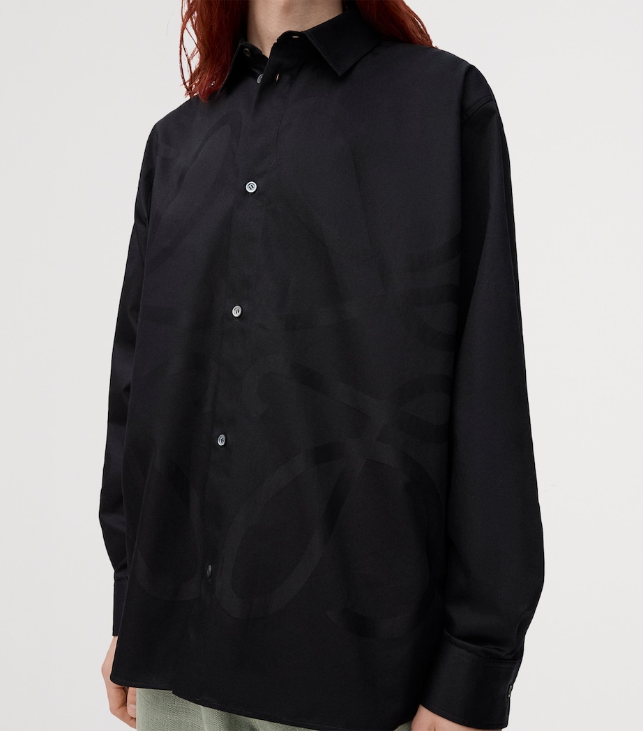 Cotton Anagram Shirt BLACK Image 2