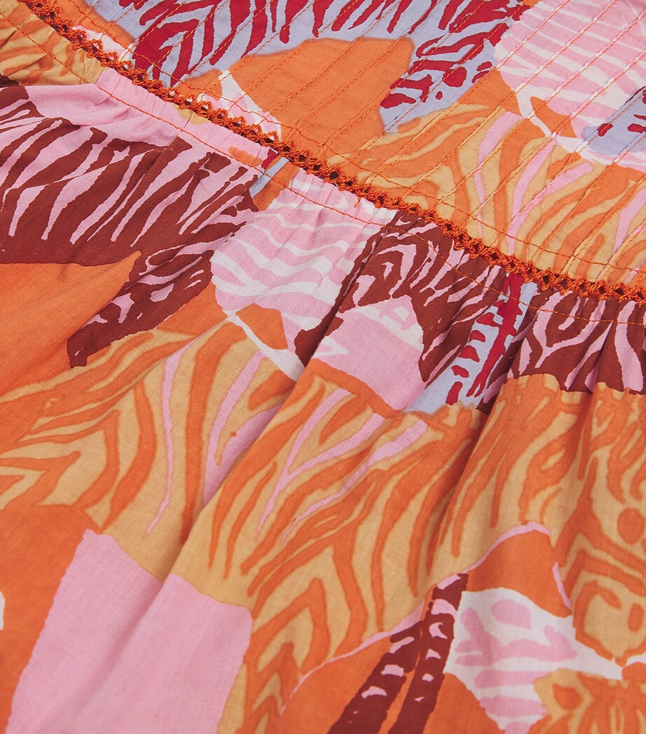 Poupette St Barth Kids Cotton Printed Chantal Blouse (4-12 Years) Pink Ashanti Ahp Image 4