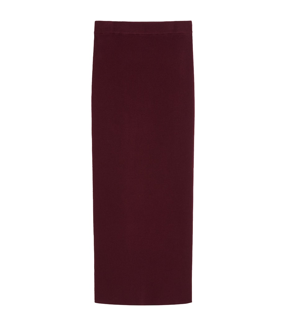 Knitted Midi Skirt BORDEAUX Image 1