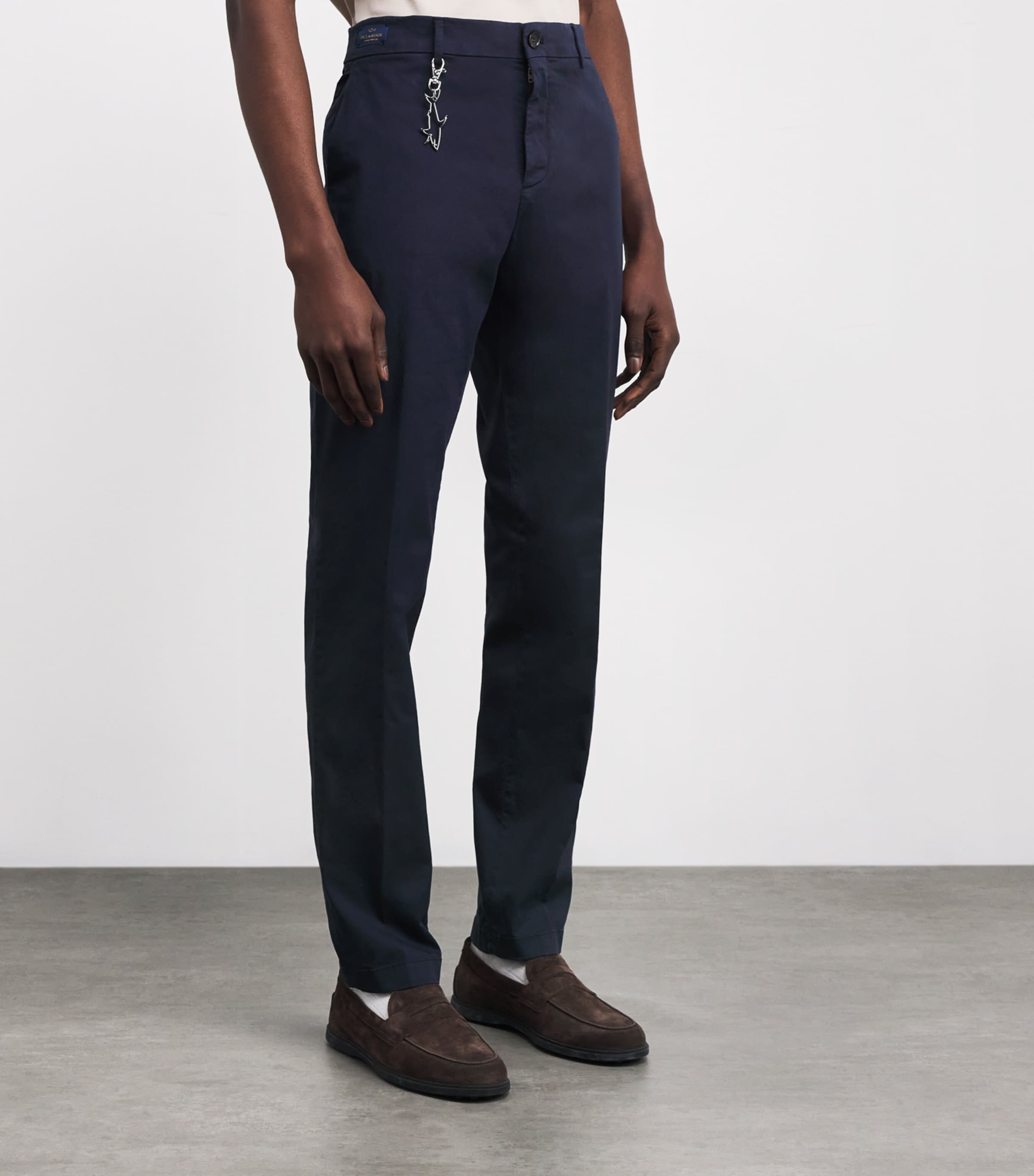 Cotton-Blend Chinos 013 BLUE Image 3