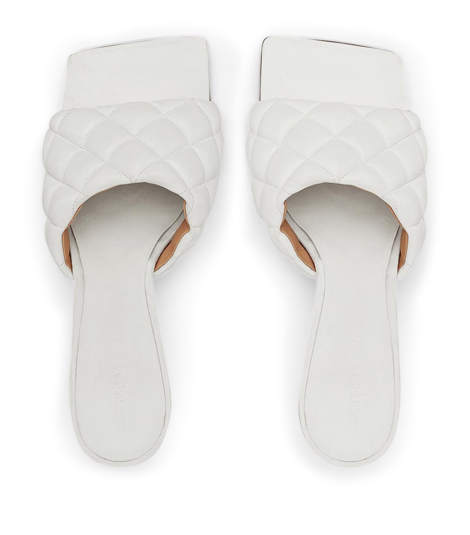 Bottega Veneta Leather Padded Mules 90 Optic White Image 4