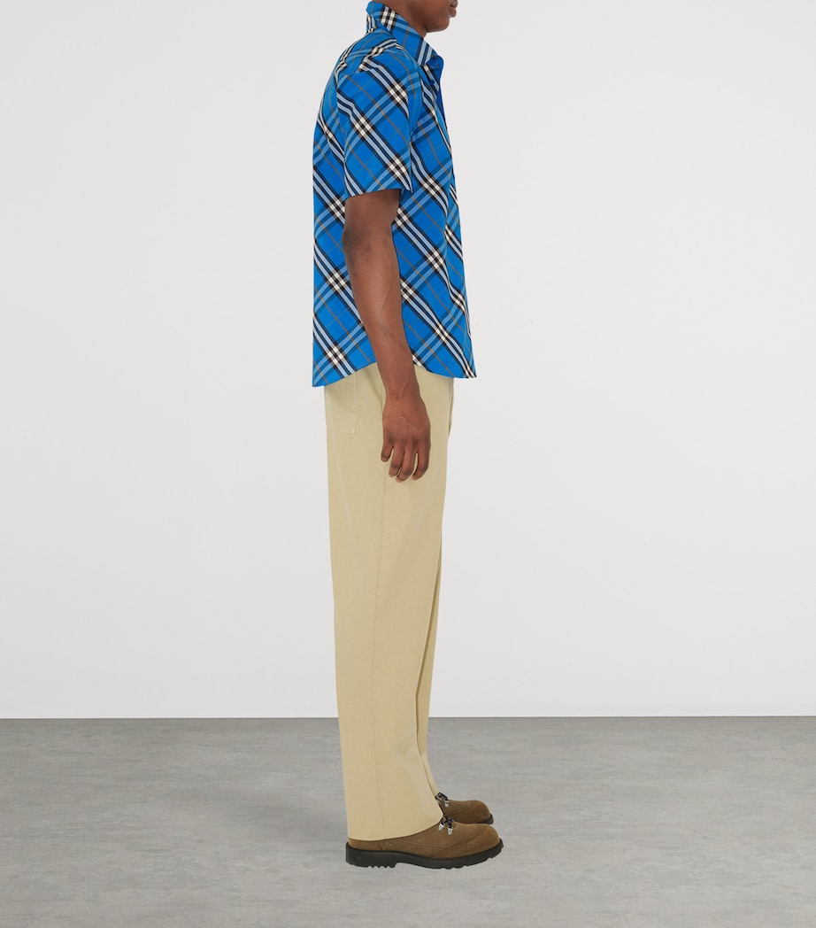 Cotton Check Short-Sleeve Shirt HYACINTH IP CHECK Image 5