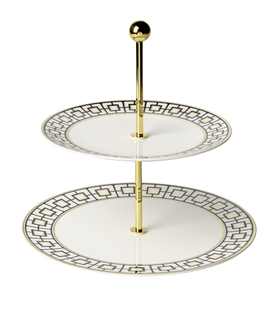MetroChic Two-Tier Cake Stand BLACK Image 1