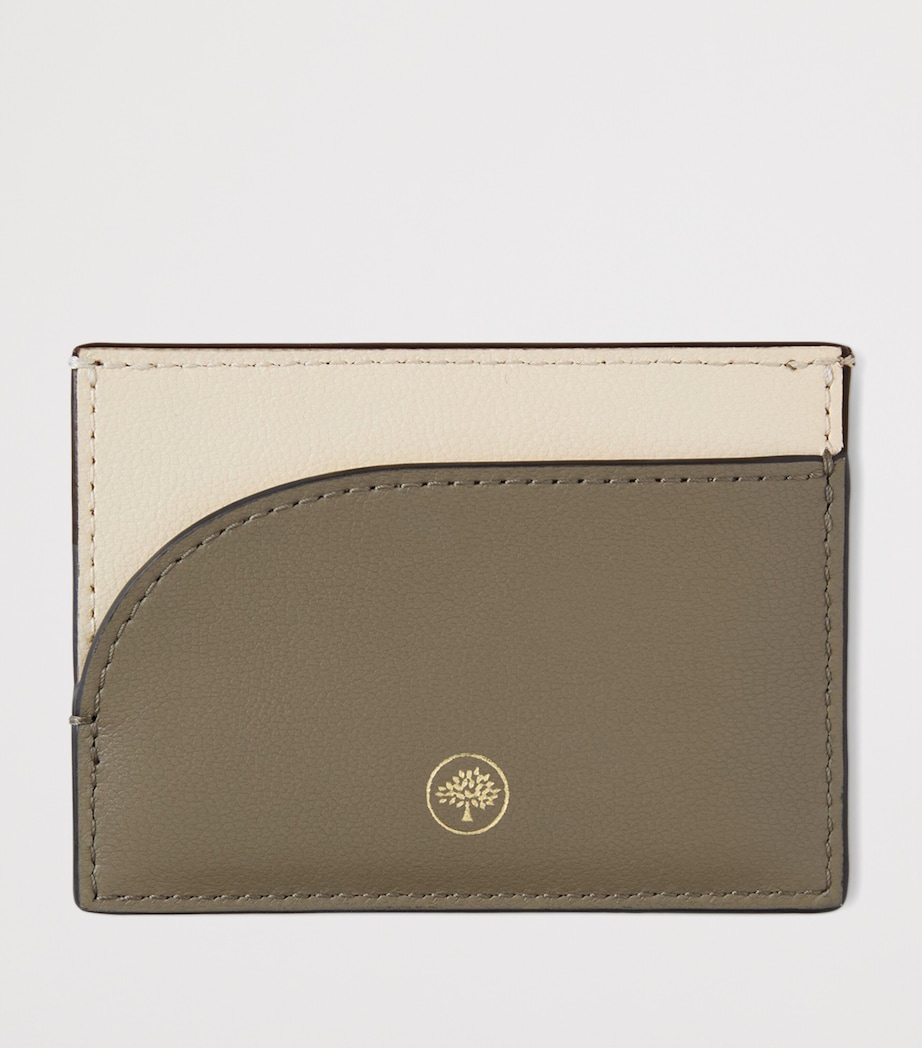 Leather Compact Card Holder EGGSHELL-LINEN GREEN Image 2