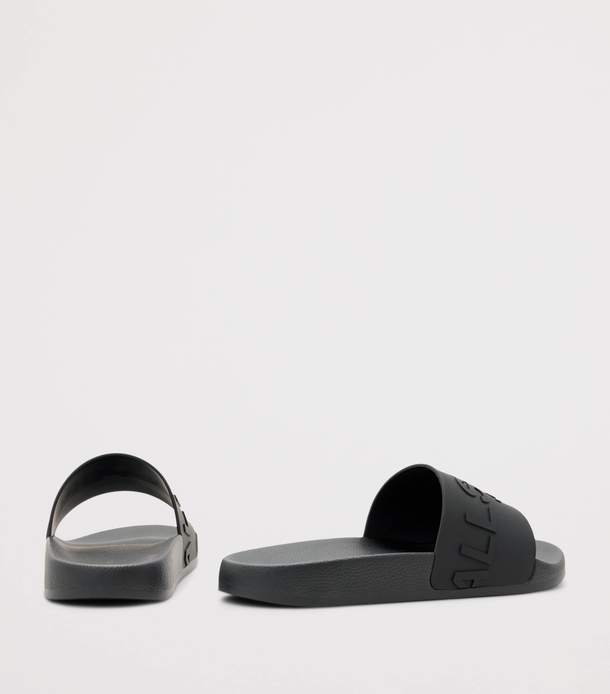 AllSaints Rubber Biggy Slides Black Image 6
