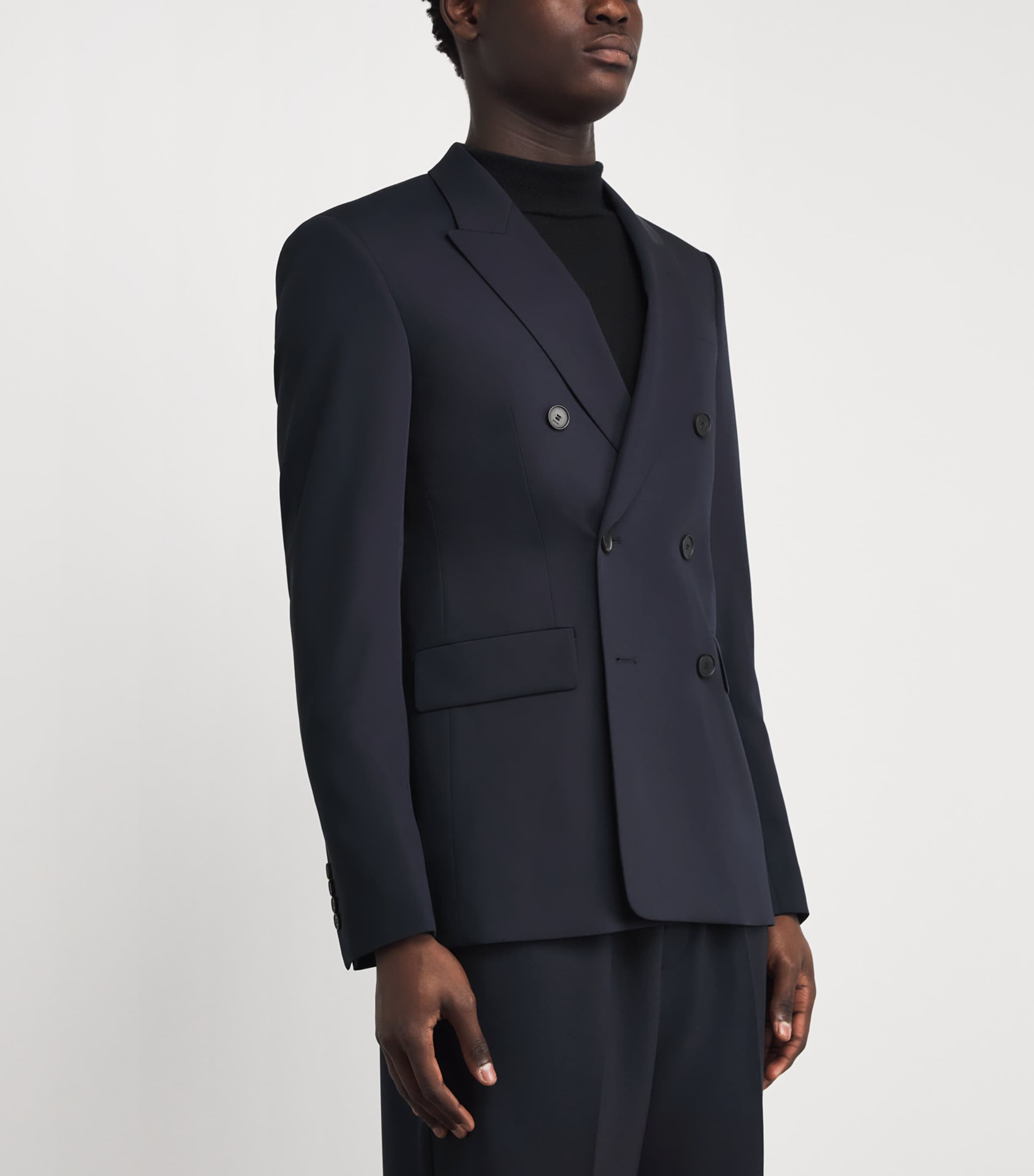 Virgin Wool New Croise Blazer NAVY BLUE Image 3