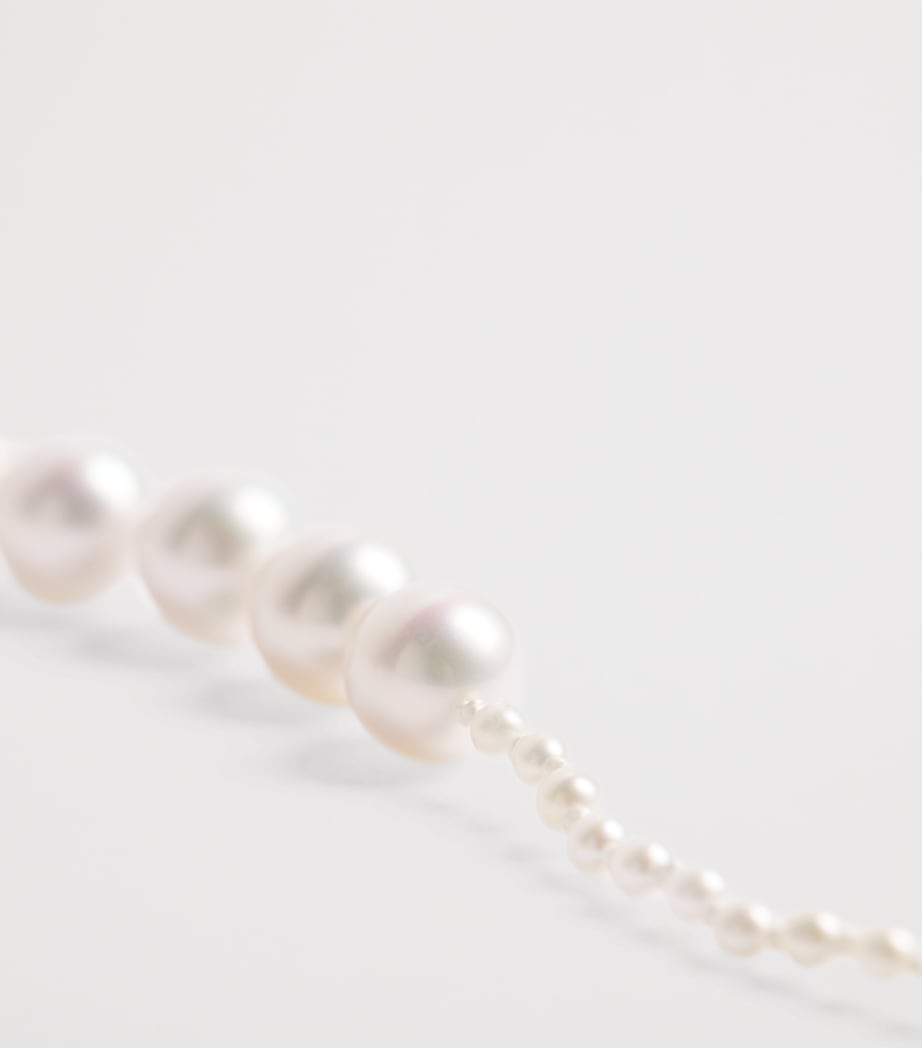 Petite Yellow Gold and Pearl Peggy Necklace YELLOW GOLD Image 3
