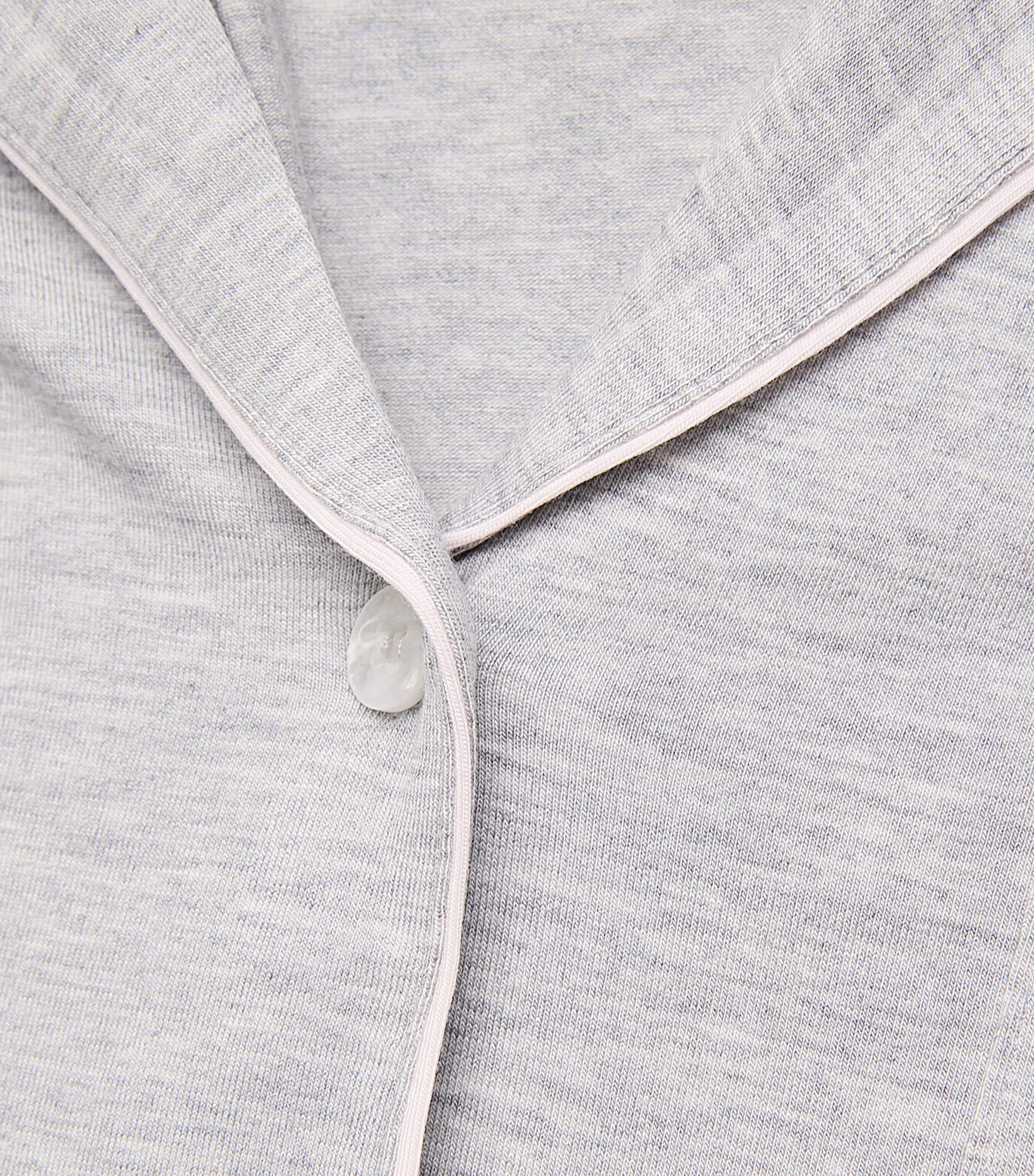 Gisele Long Piped Pyjama Set HEATHR GRY/SRBT Image 5