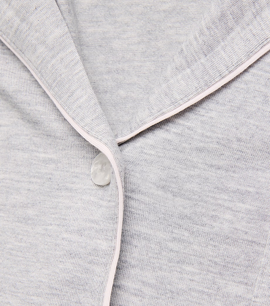 Gisele Long Piped Pyjama Set HEATHR GRY/SRBT Image 5