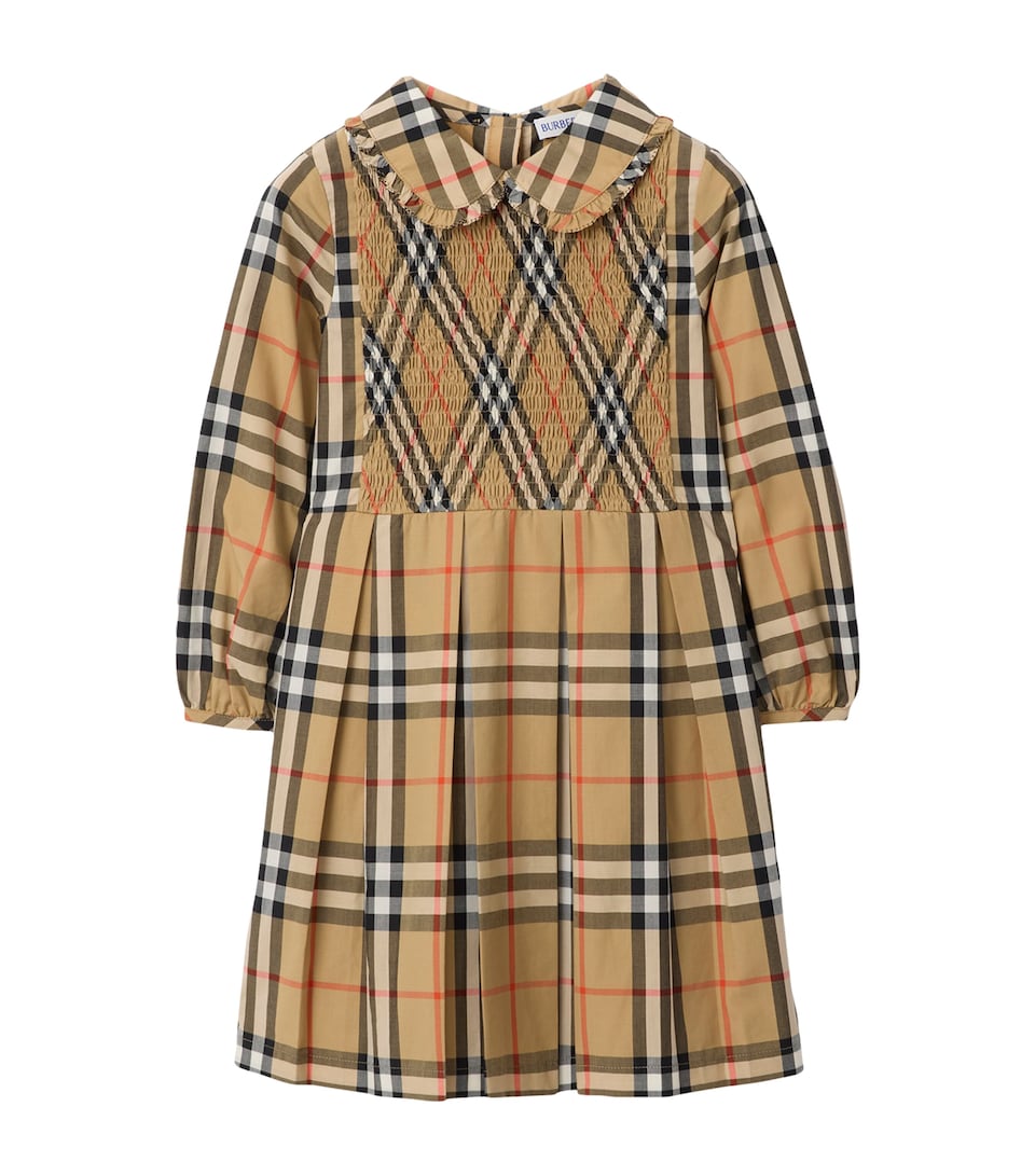 Cotton Check Smocked Dress (3-12 Years)