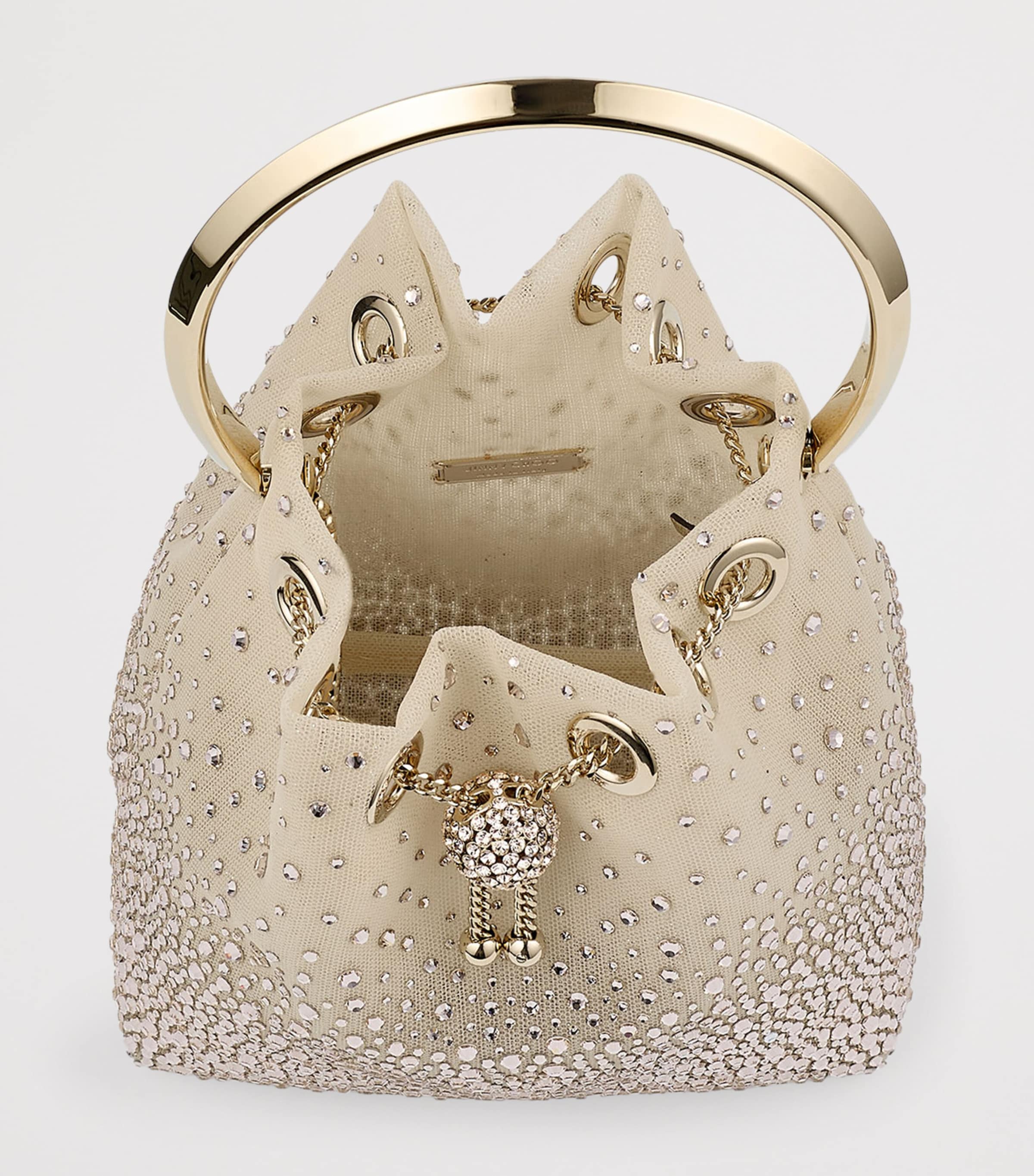 Embellished Bon Bon Top-Handle Bag SOFT LIGHT GOLD/LIGH Image 4
