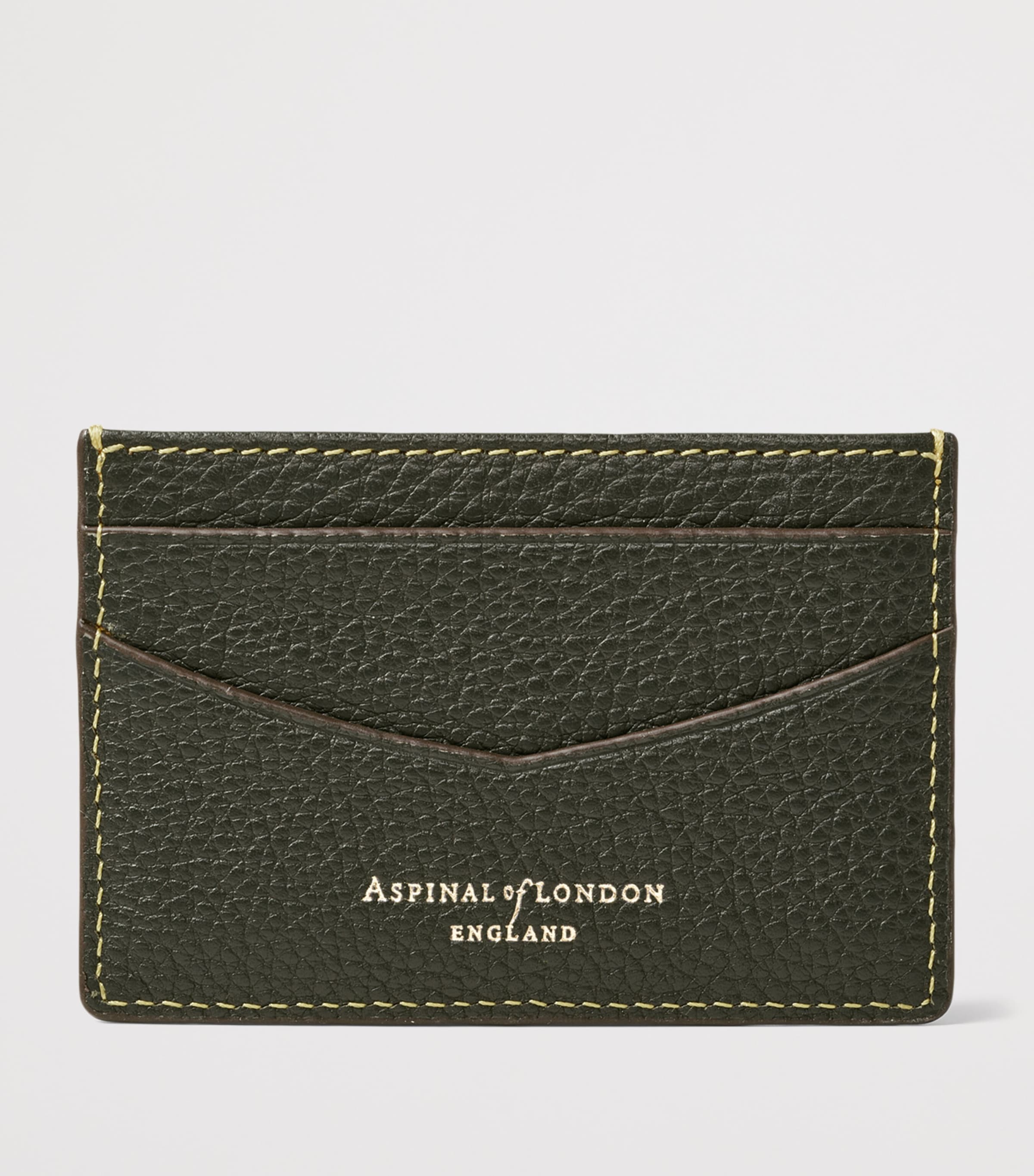 Aspinal Of London Leather Hudson Slim Card Holder Forestgreen Image 2