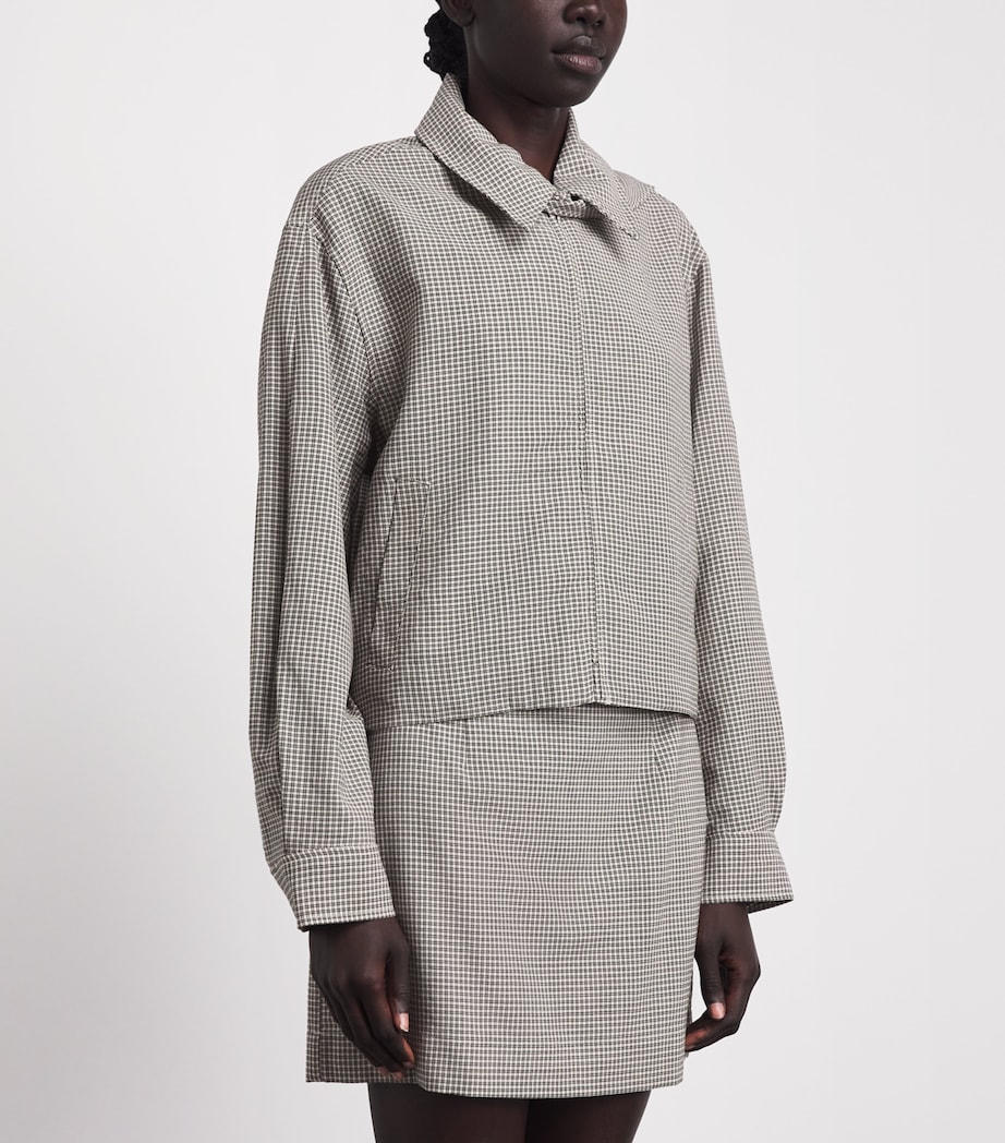 Rag & Bone Womens Wool Plaid Krista Bomber Jacket Blackpld Image 4