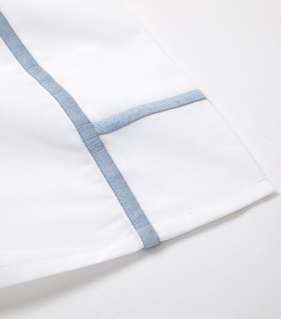 Pima Cotton Athena Celeste Super King Flat Sheet (270cm x 295cm) CELESTE Image 3