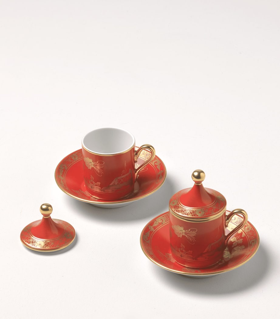 Oriente Italiano Rubrum Coffee Cup and Saucer G00132900 Image 2