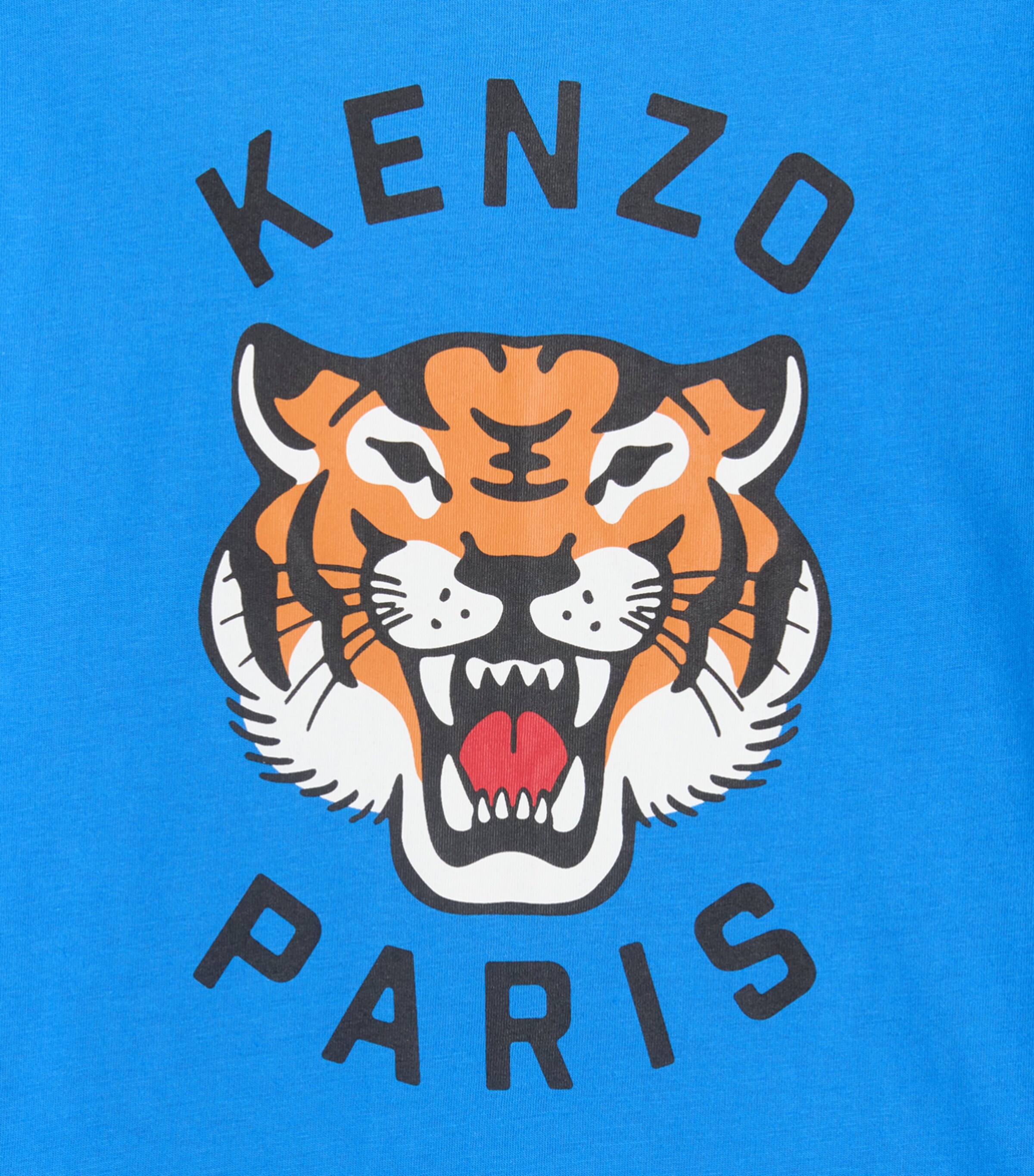 Kenzo Kids Cotton Tiger T-Shirt (2-14 Years) Super Sonic Image 3