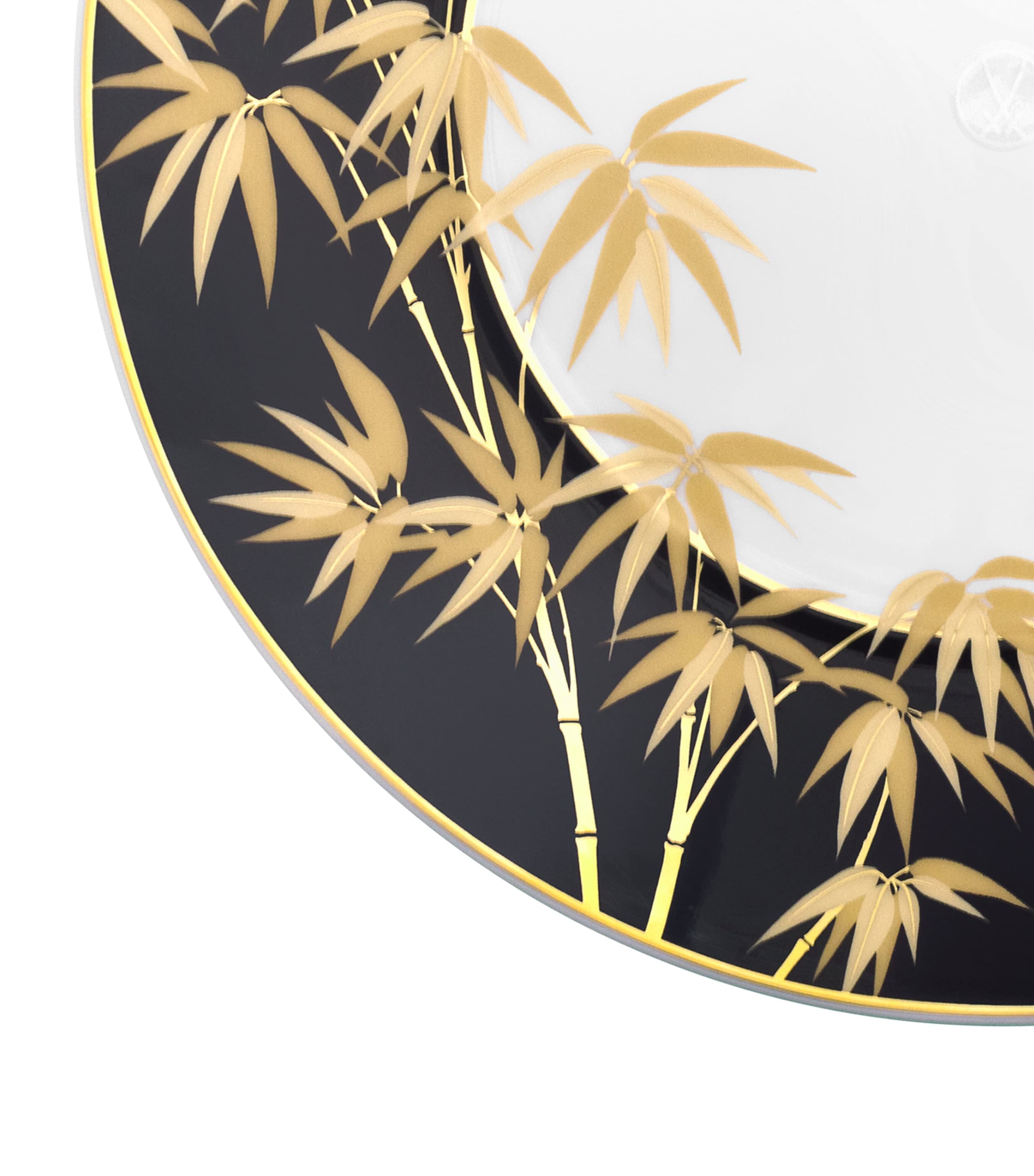 Meissen Small Porcelain Golden Bamboo Dinner Plate (24cm) Image 2