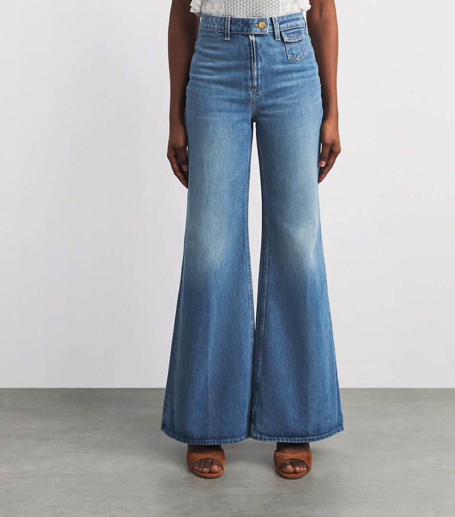 Ulla Johnson Womens Odelia Flared Jeans Danube Image 4