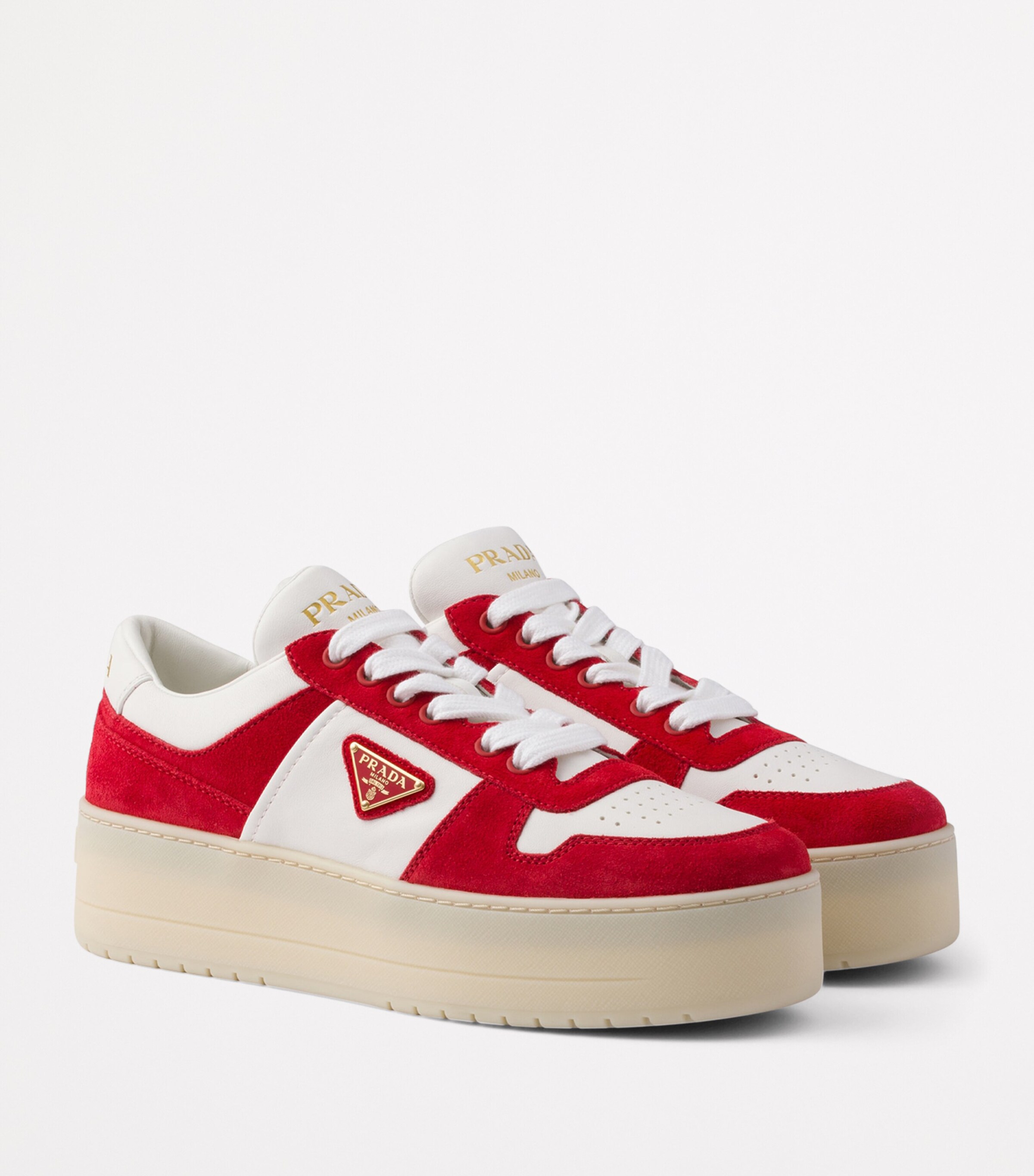 Prada Suede Platform Downtown Sneakers 50 Image 2
