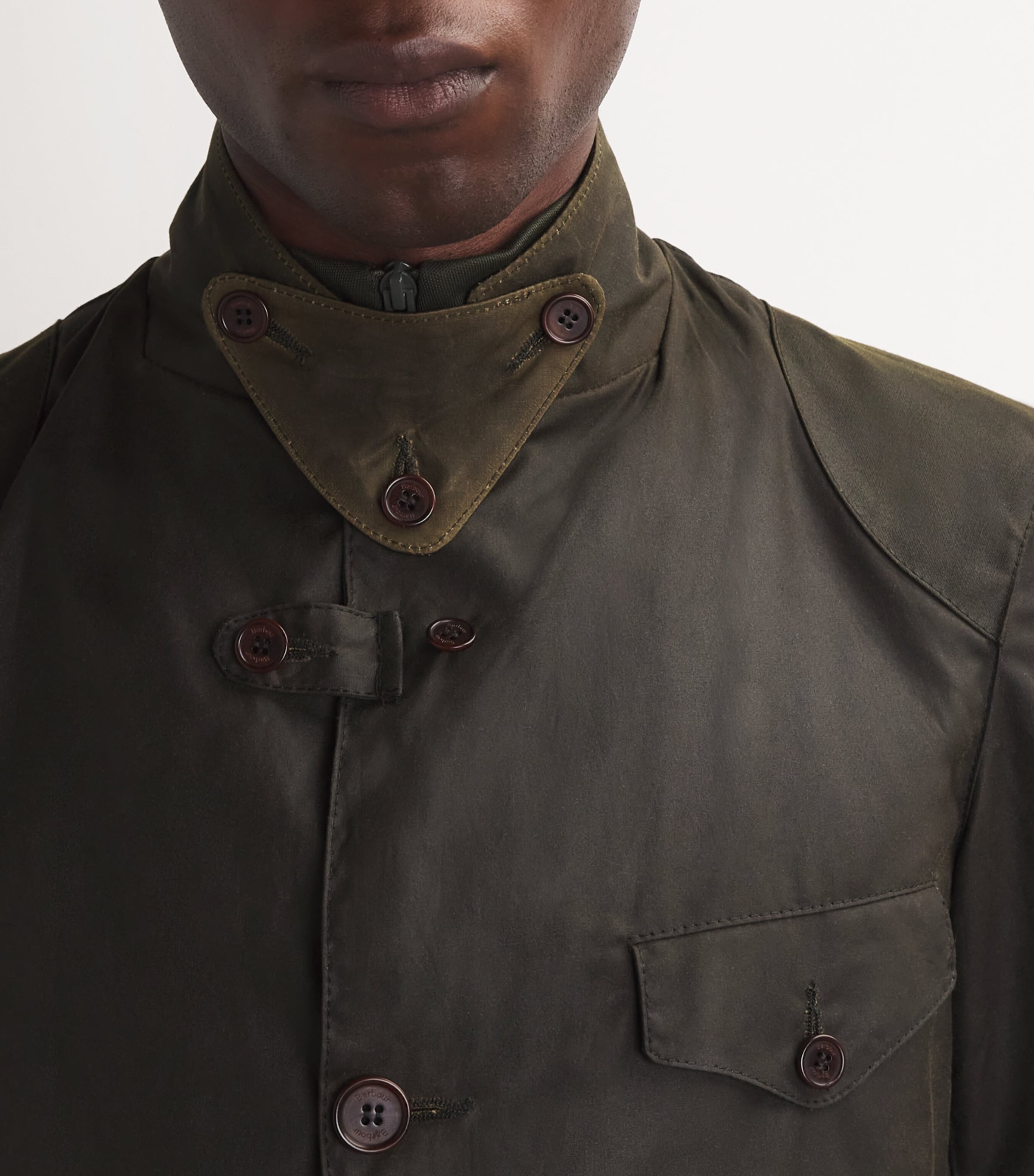 Barbour Green Waxed Beacon Jacket | Harrods US