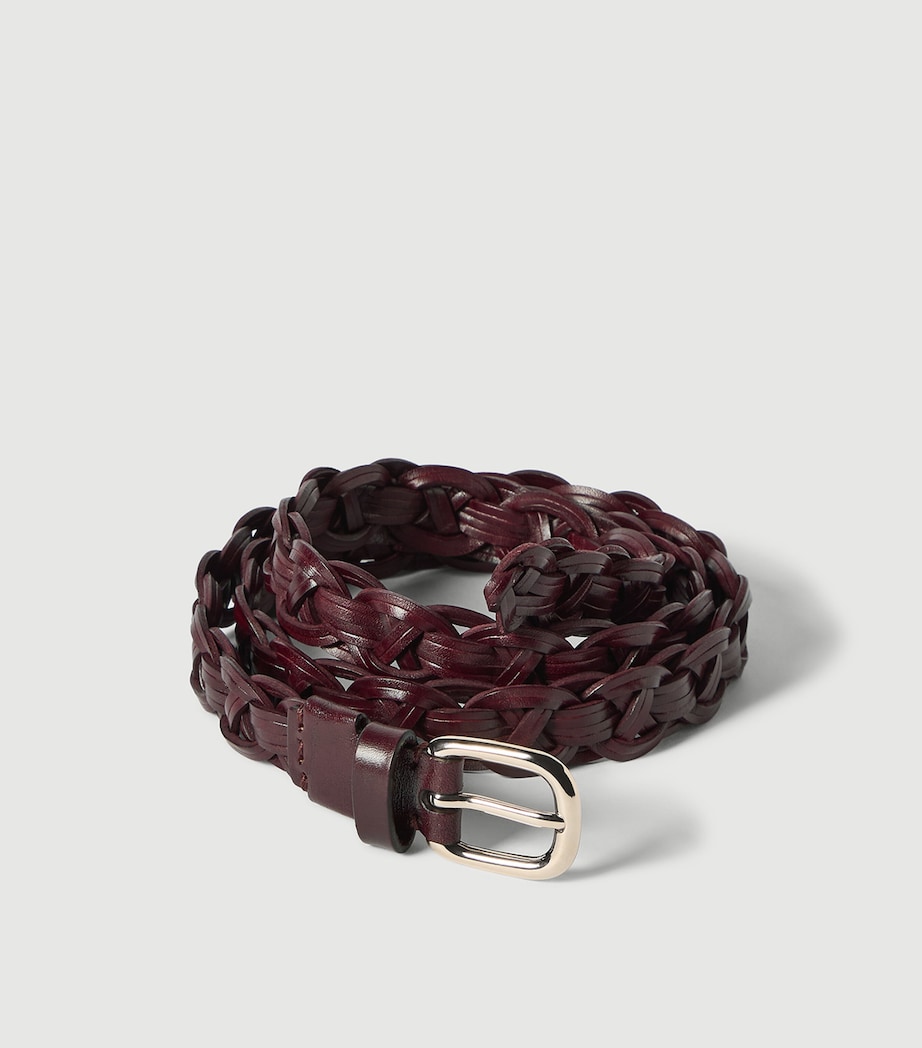 Brunello Cucinelli Leather Braided Belt Image 3