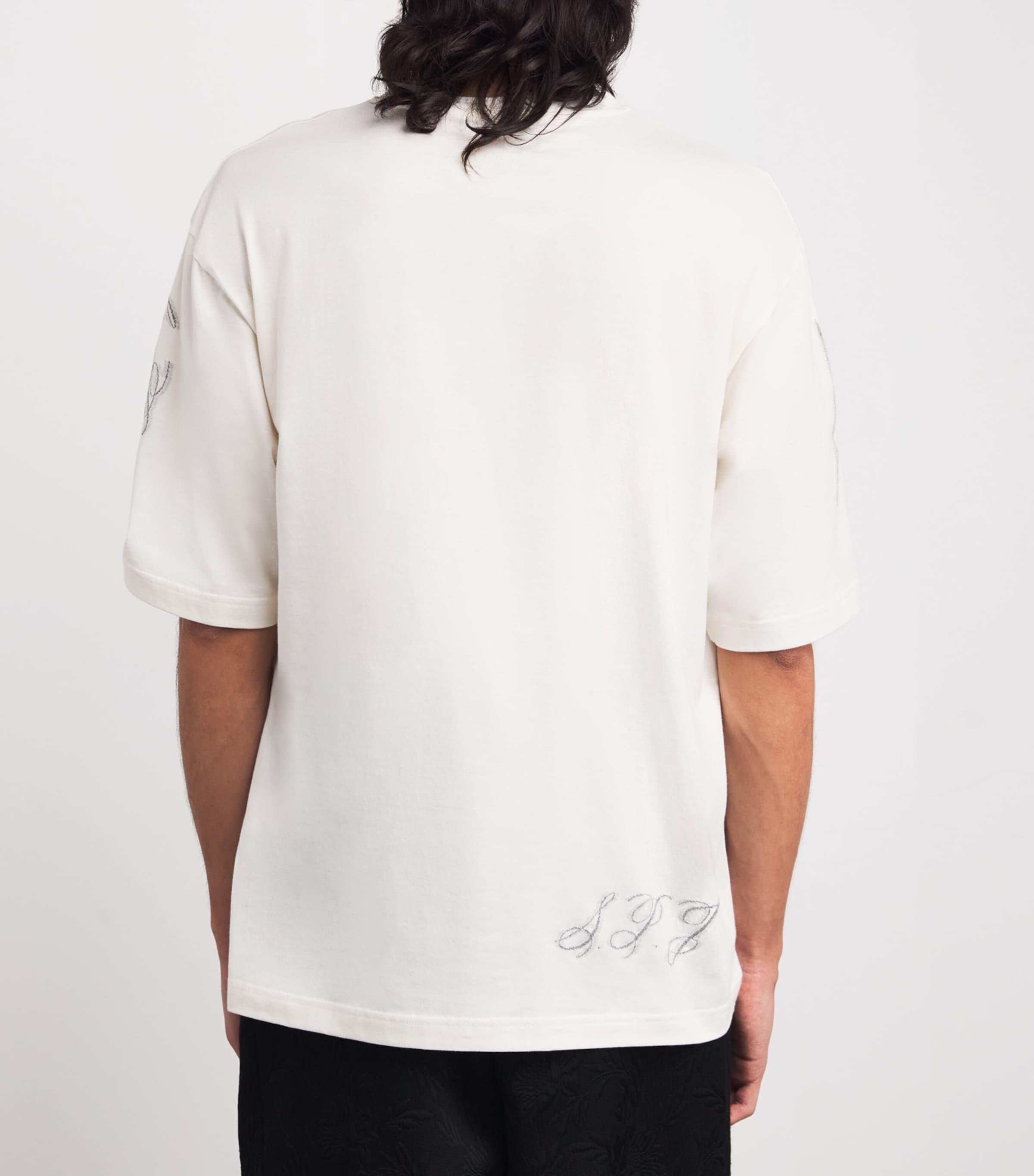 Cotton Jacquard Donkey T-Shirt DONKEY JCQRD WHT-1NW Image 4