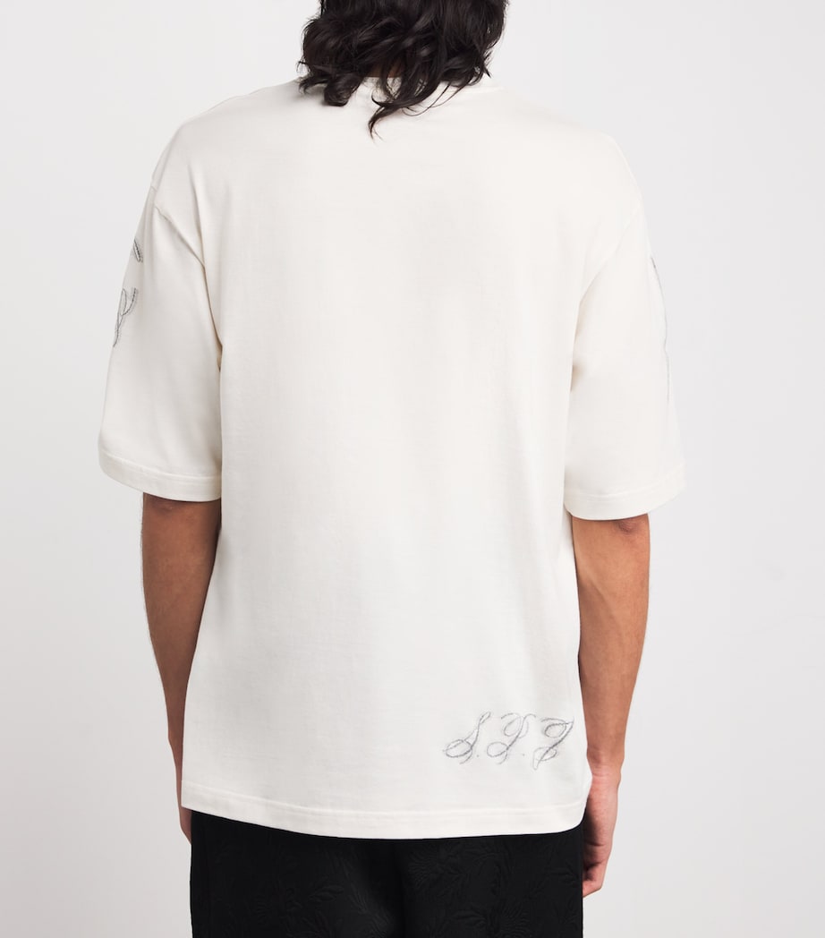 Cotton Jacquard Donkey T-Shirt DONKEY JCQRD WHT-1NW Image 4