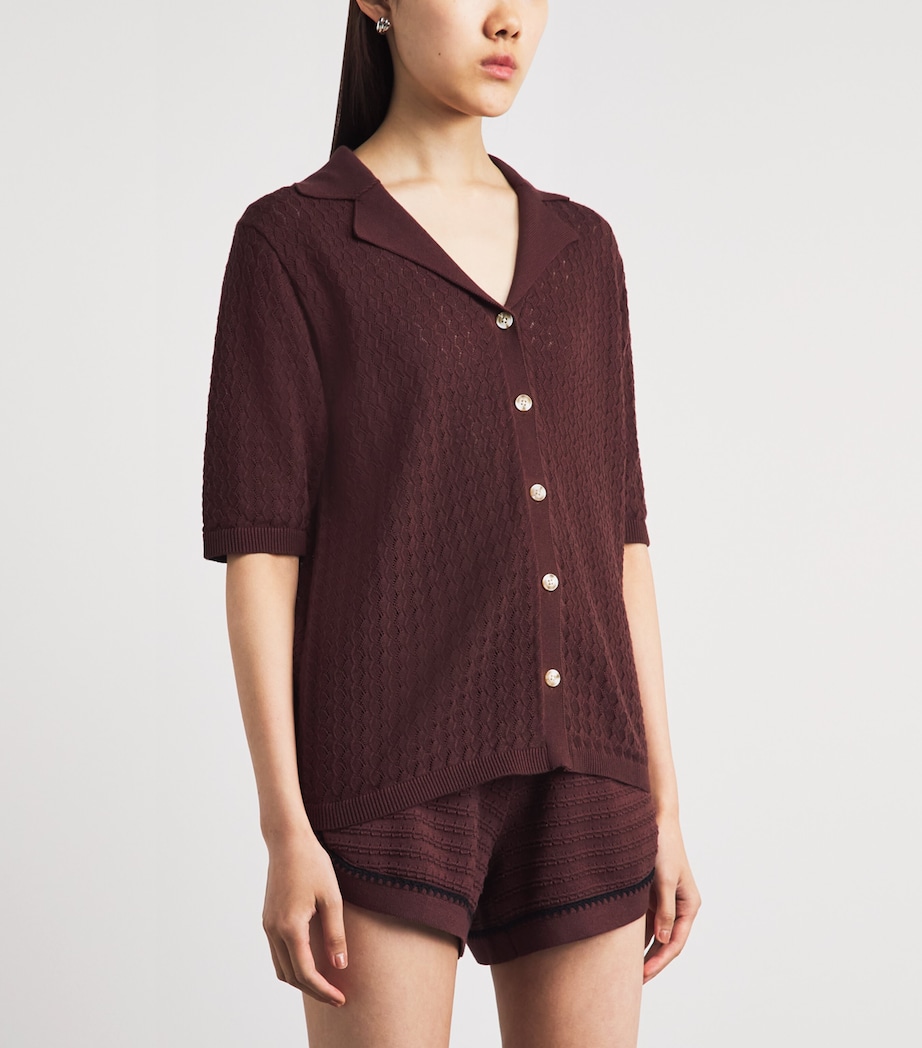 Varley Womens Cotton Knit Madelene Shirt Ironwood Image 4