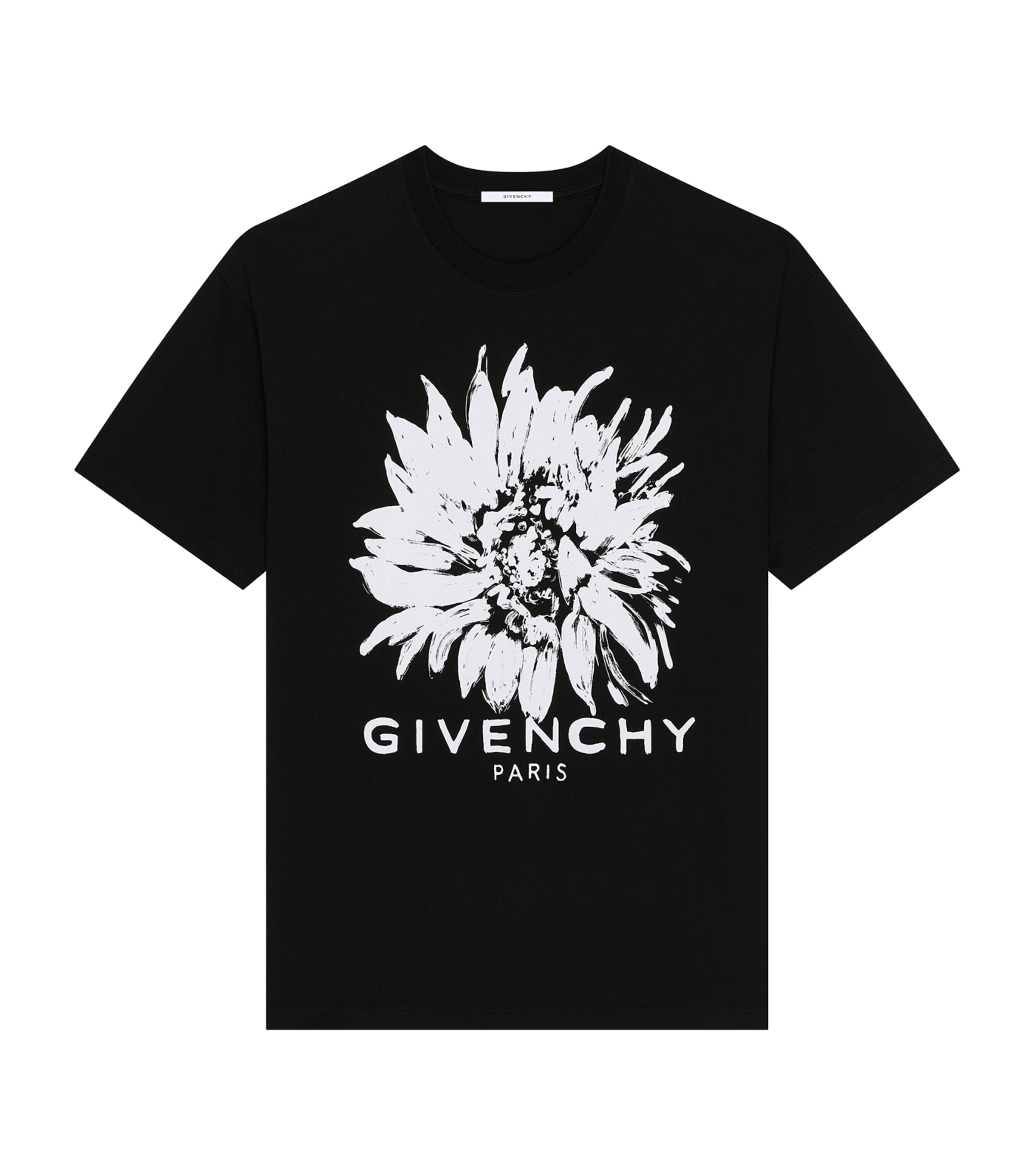 Givenchy Black Cotton Floral Logo T-Shirt | Harrods US